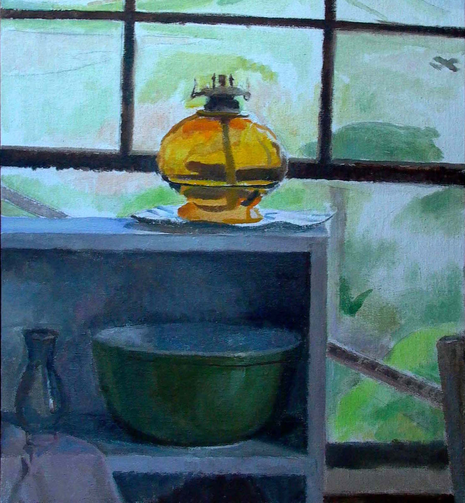 Dune Shack Oil Lamp, 24 x 18 inches, oil on muslin, 2004.