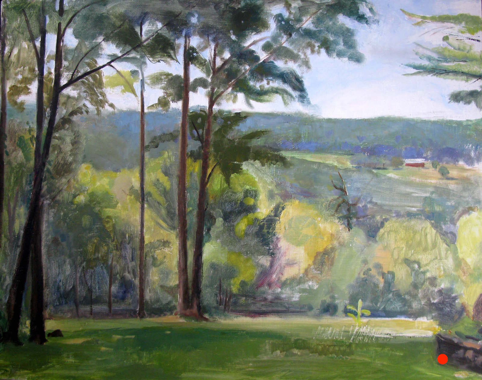 Lower Yard, Tyringham, 24" x 30", oil on linen, 1997.