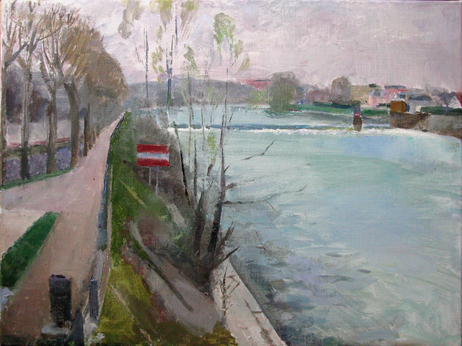 Joinville le Pont sur Marne, 18" x 24", oil on linen, 2013.