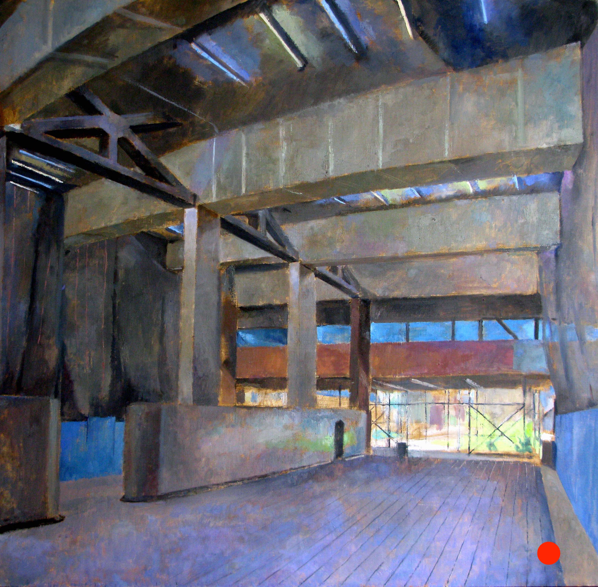 Highline Interior, 450 W 14th Street, 60 x 60 inches, oil on linen, 2009