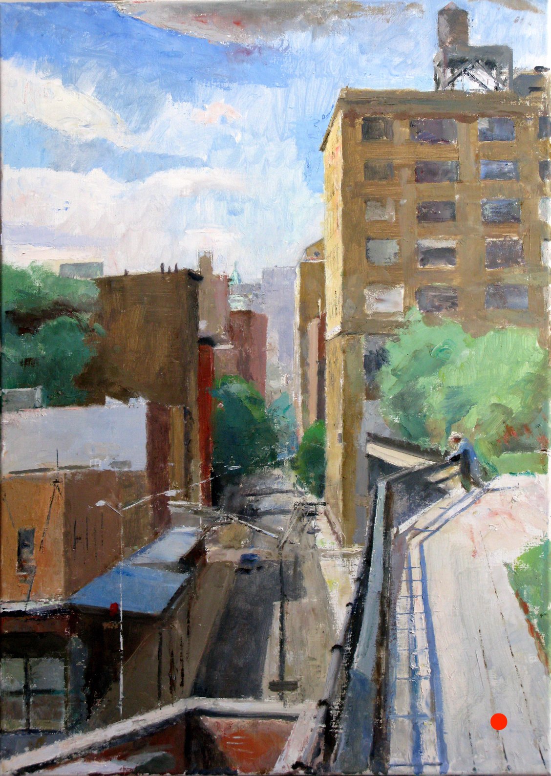 Washington Street,  South View, 27 x 19 inches, oil on linen, 2010.