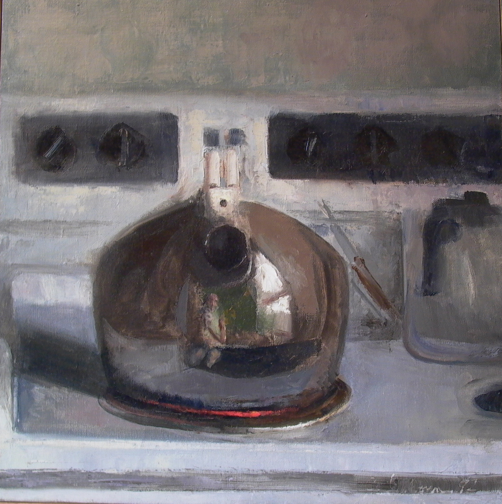 Kettle, oil on linen, 18 x 18 inches, 1993.