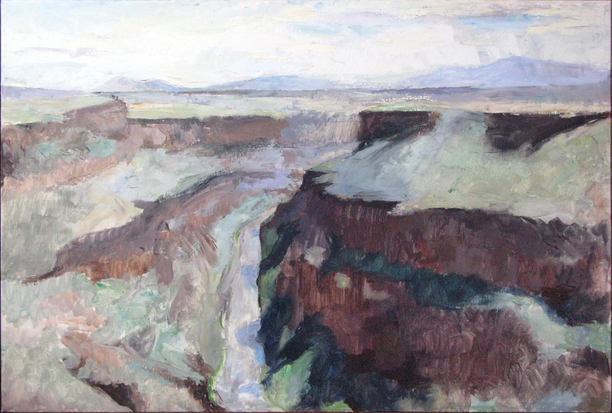 Rio Grand Gorge, NM, 24 x 36 inches, oil on linen, 2001.