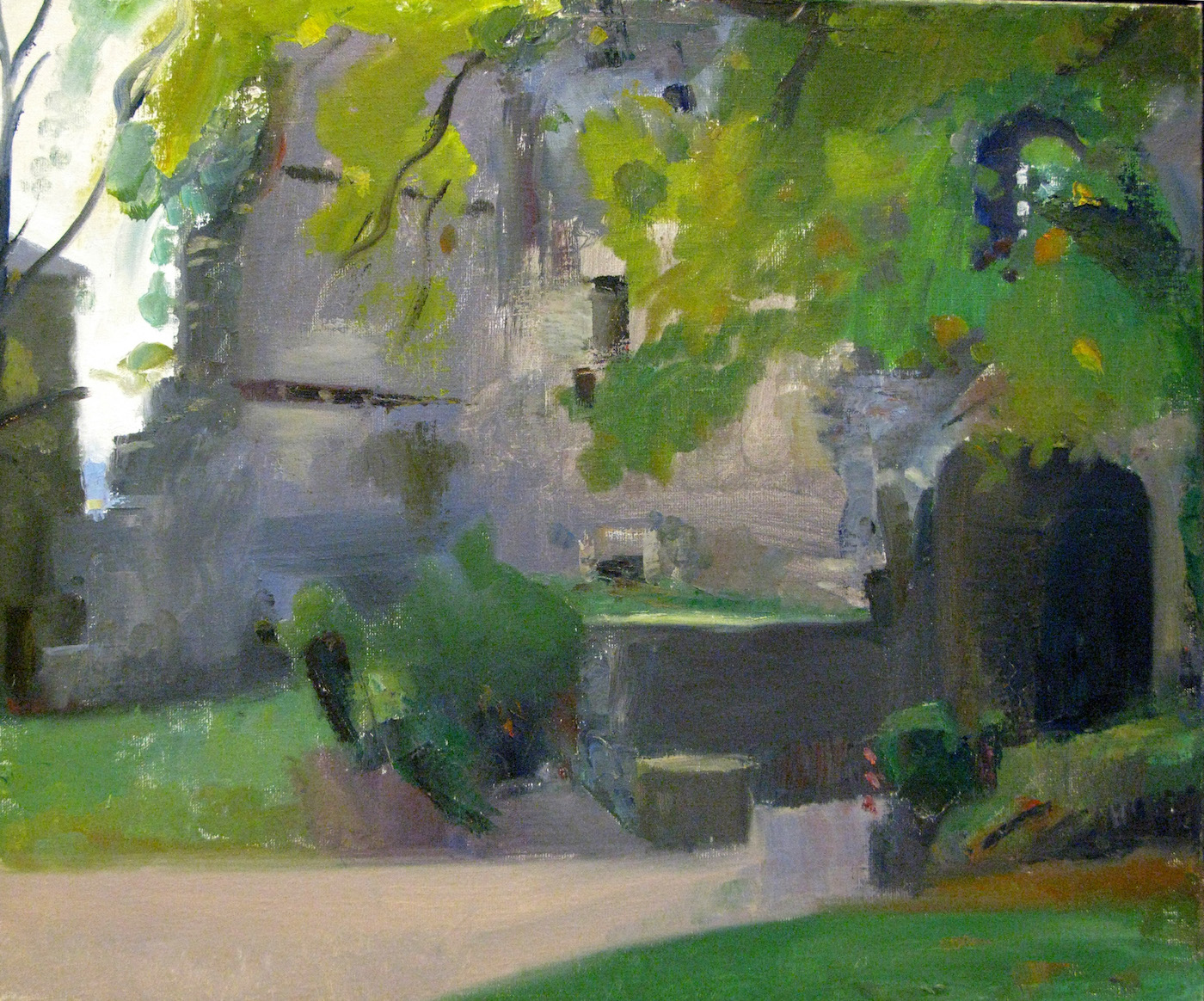 Chateau Wall, oil on linen, 20 x 24 inches, 2005