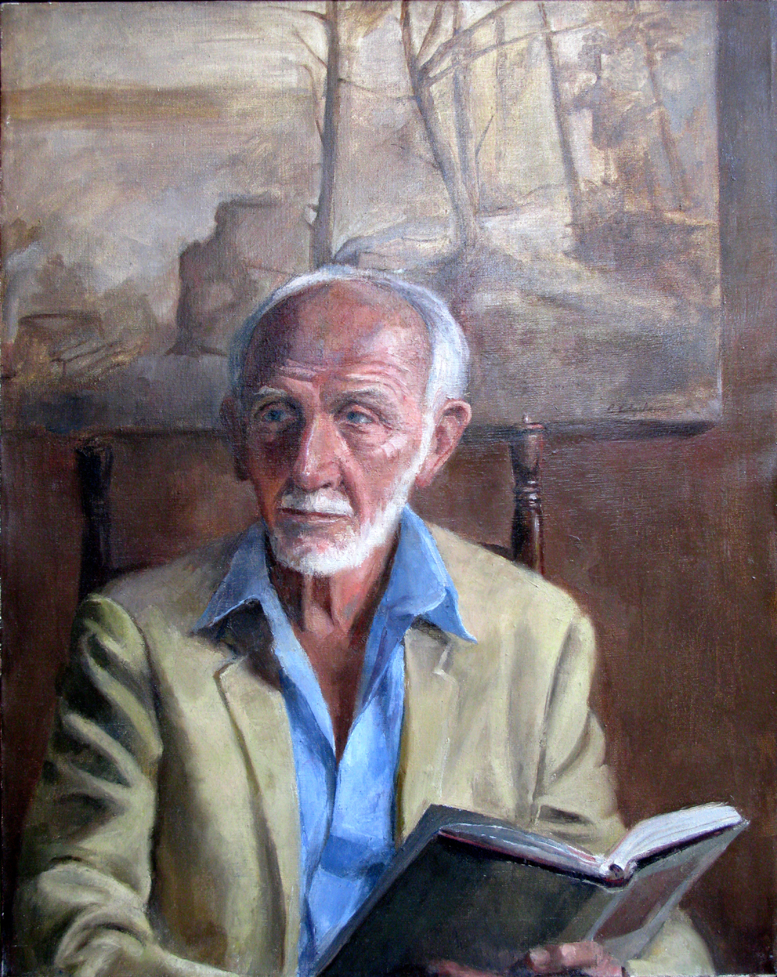 John Hatch, Former Director of the Isabella Stewart Gardner Museum, 30 x 24 inches, oil on linen, 1982