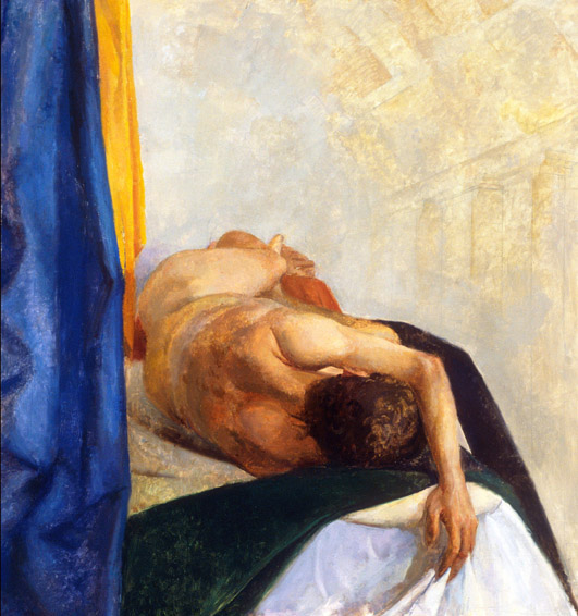 Arch Figure, 48 x 44 inches, oil on linen, 1996.