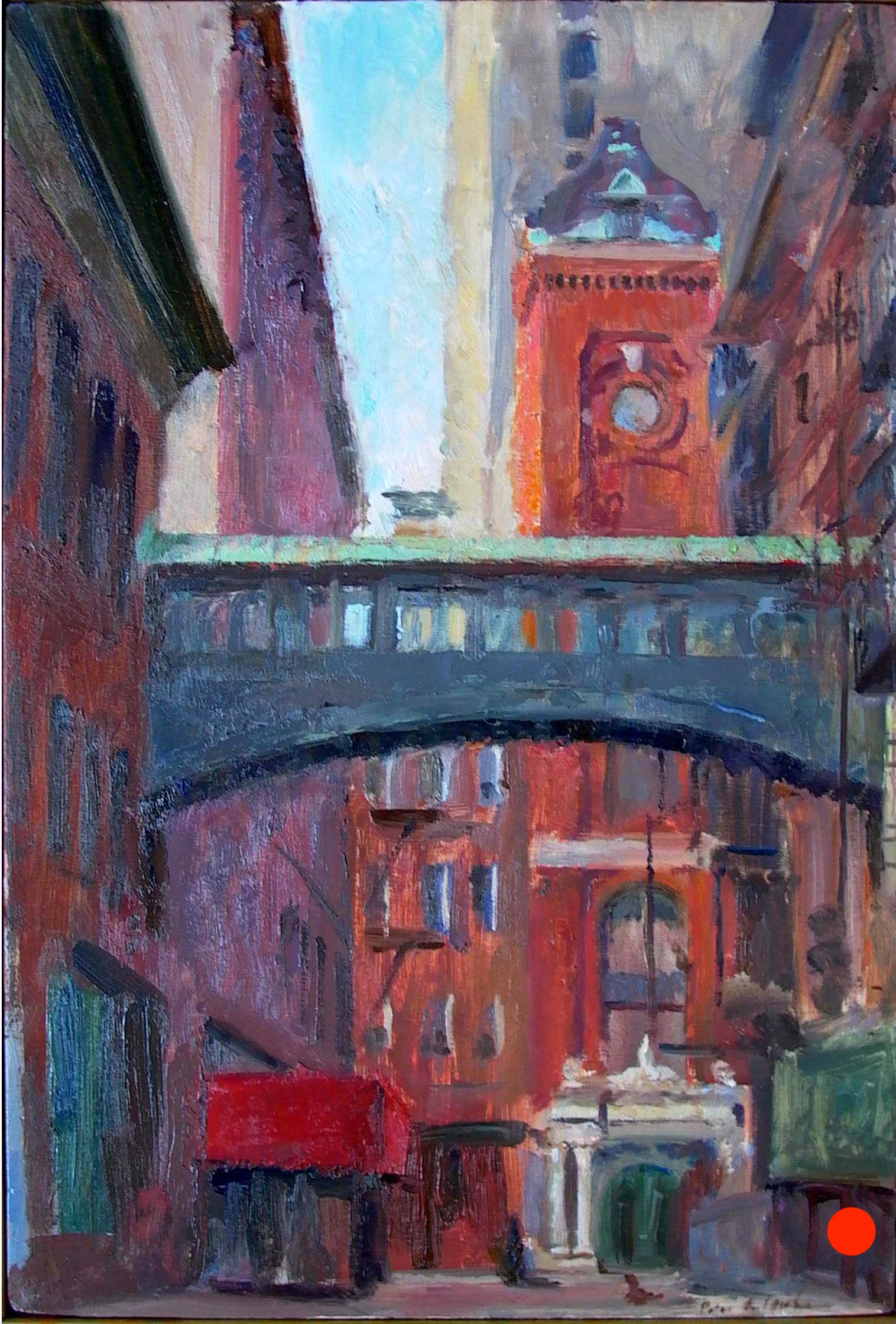 Mercantile Exchange, 18 x 12 inches, oil on linen, 1995.