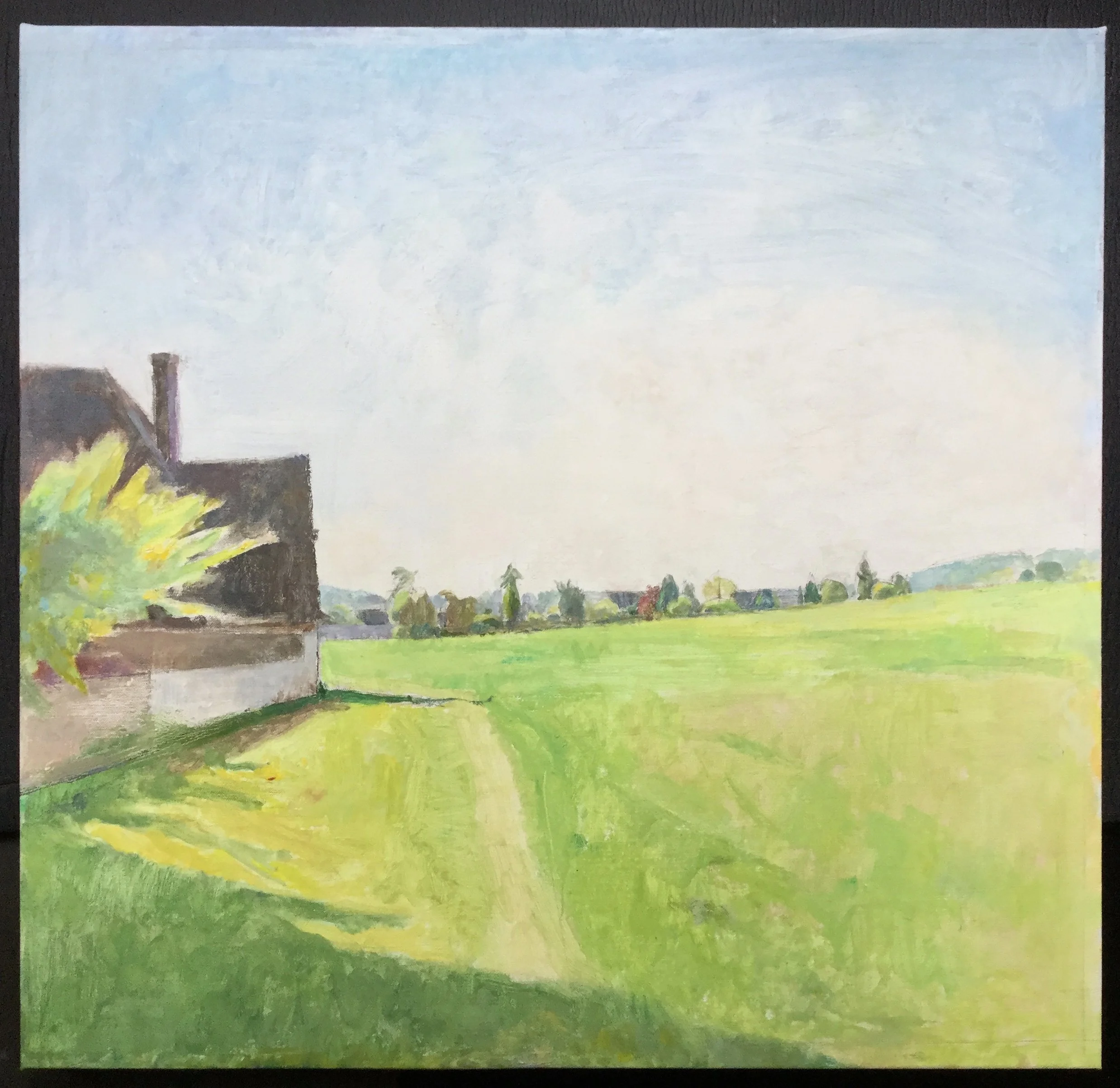 Maison du Baili, 24 x 25 inches, oil on linen