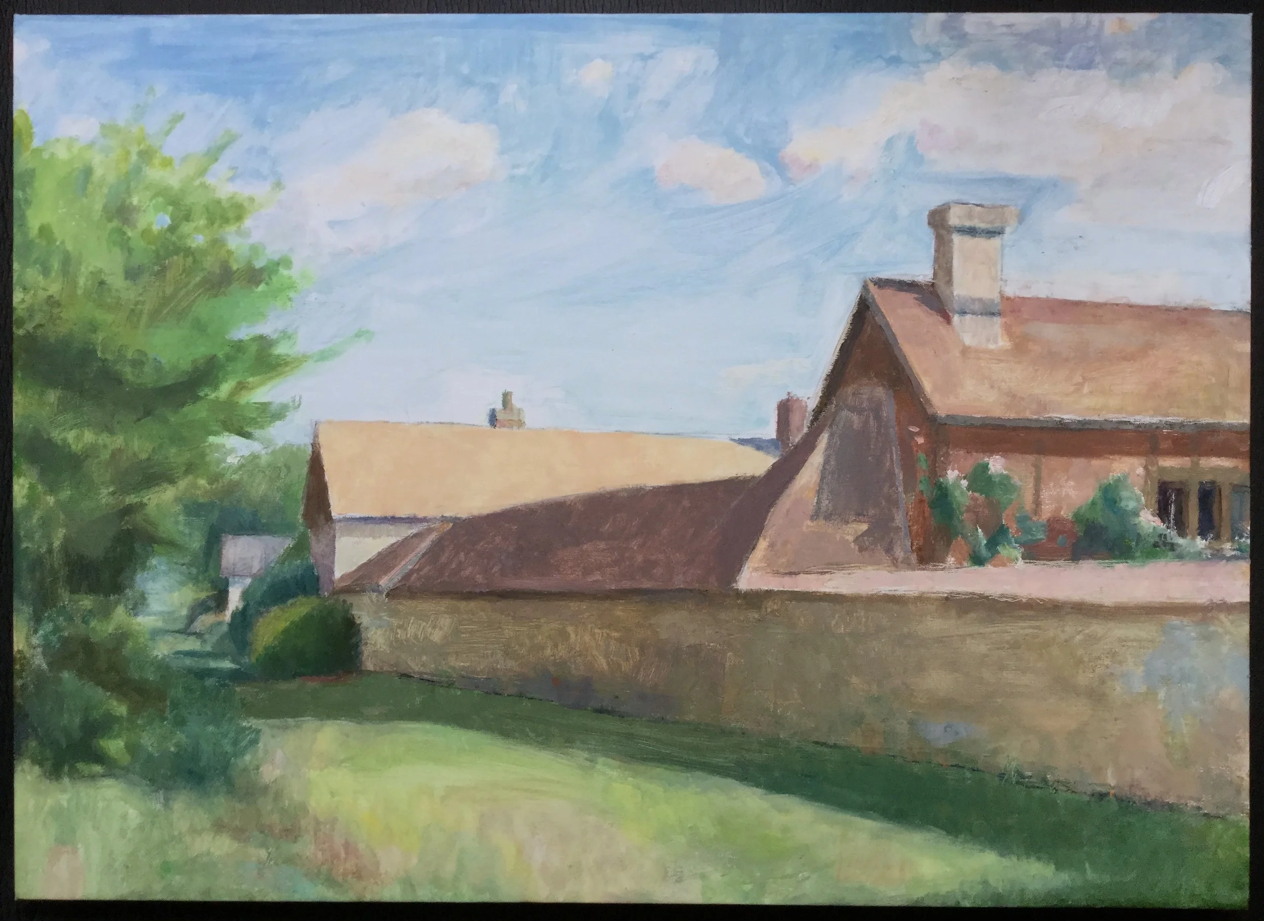  Painted on site in Normandy, France in 2025. Signed by and in the collection of the artist. 