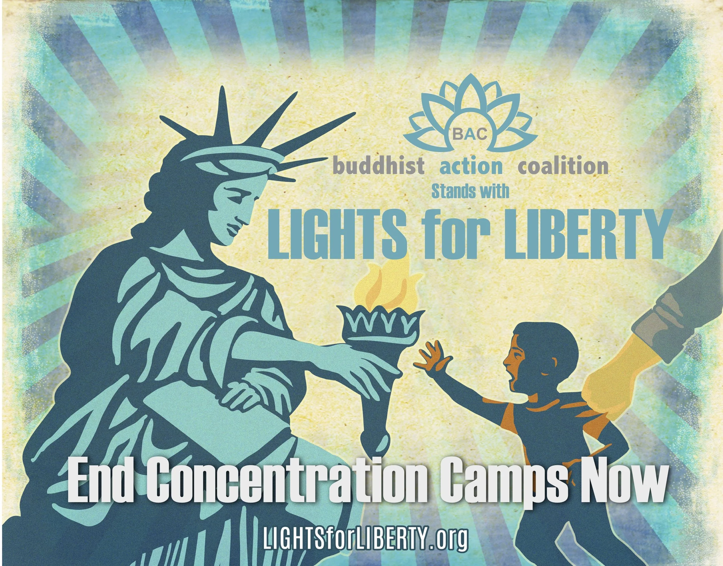 BAC at LIGHTS FOR LIBERTY: A Vigil to End Human Concentration Camps