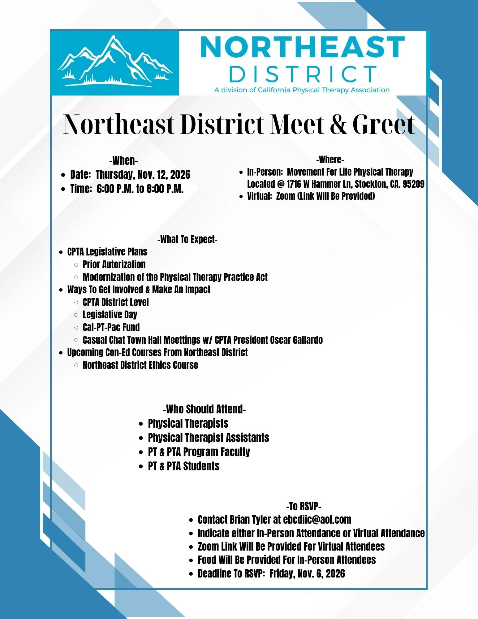 Northeast District Meet & Greet