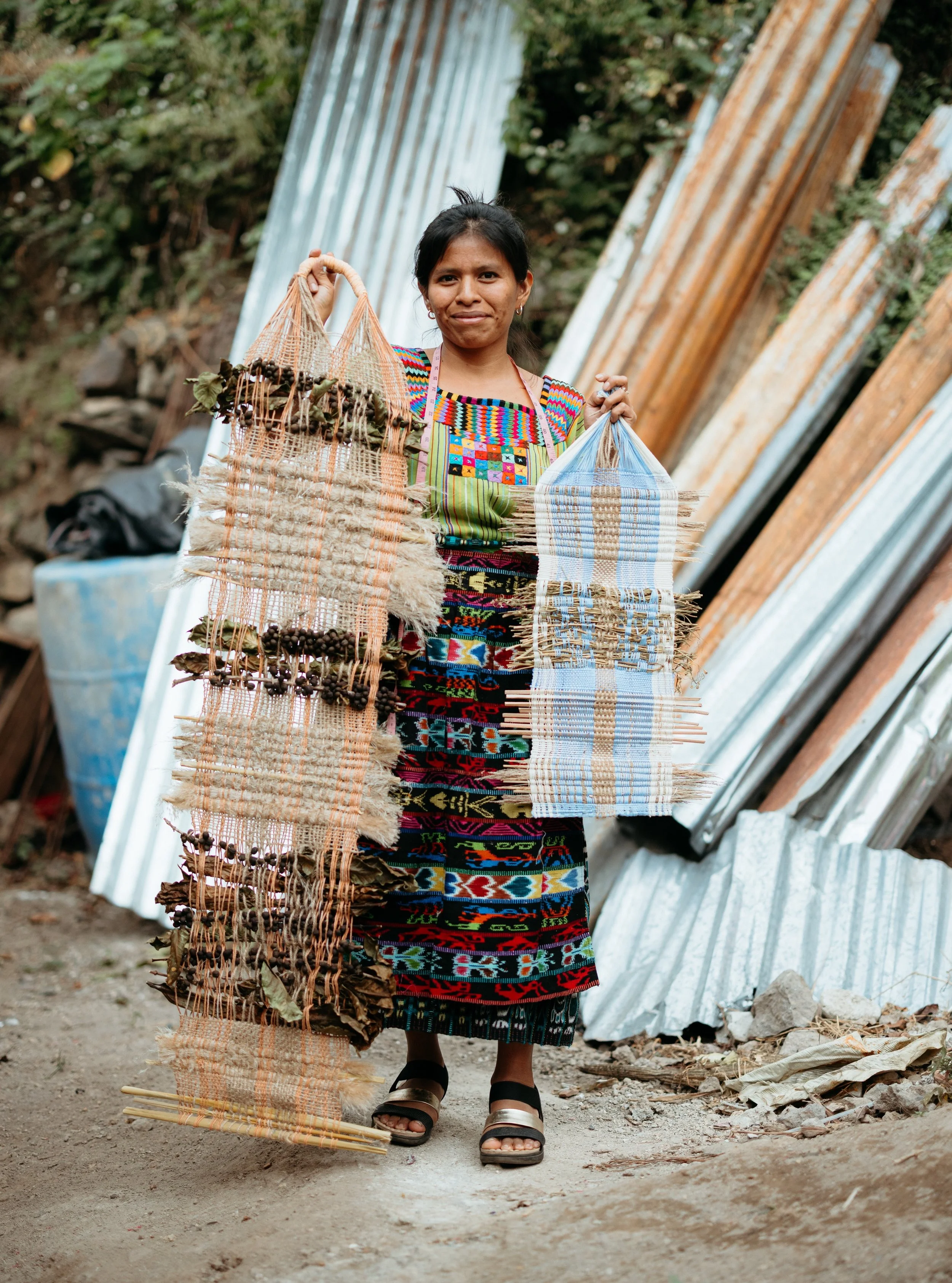 Elena Mendoza grew up with eight siblings. Although much of Guatemala was seeing money come in from tourism when she was growing up, her town didn't have any tourism and it was tough for her mom to make ends meet. 

Weaving was a way Elena could brin