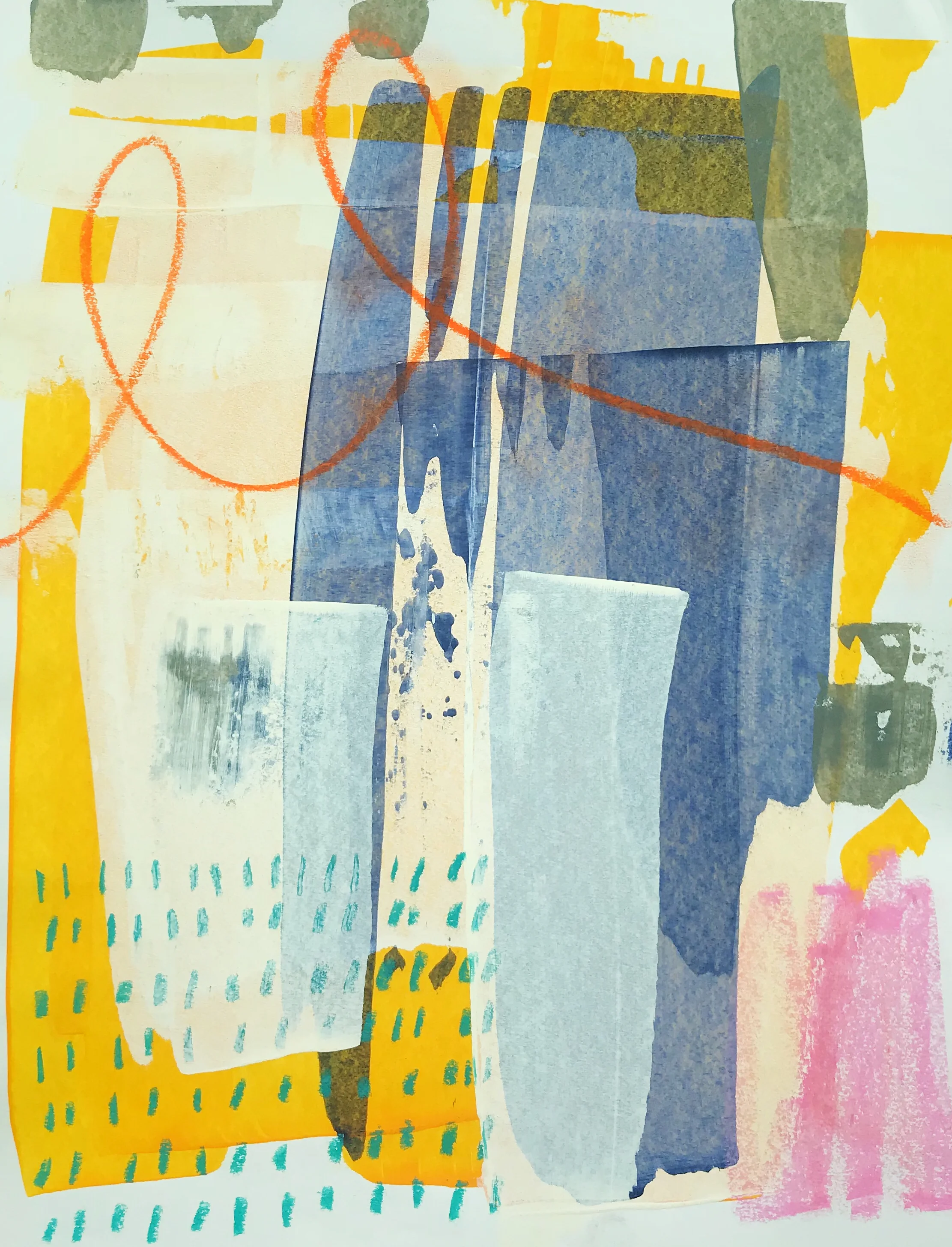 color play 7 (2017)watercolor, acrylic, pastel on watercolor paper 16 x 20