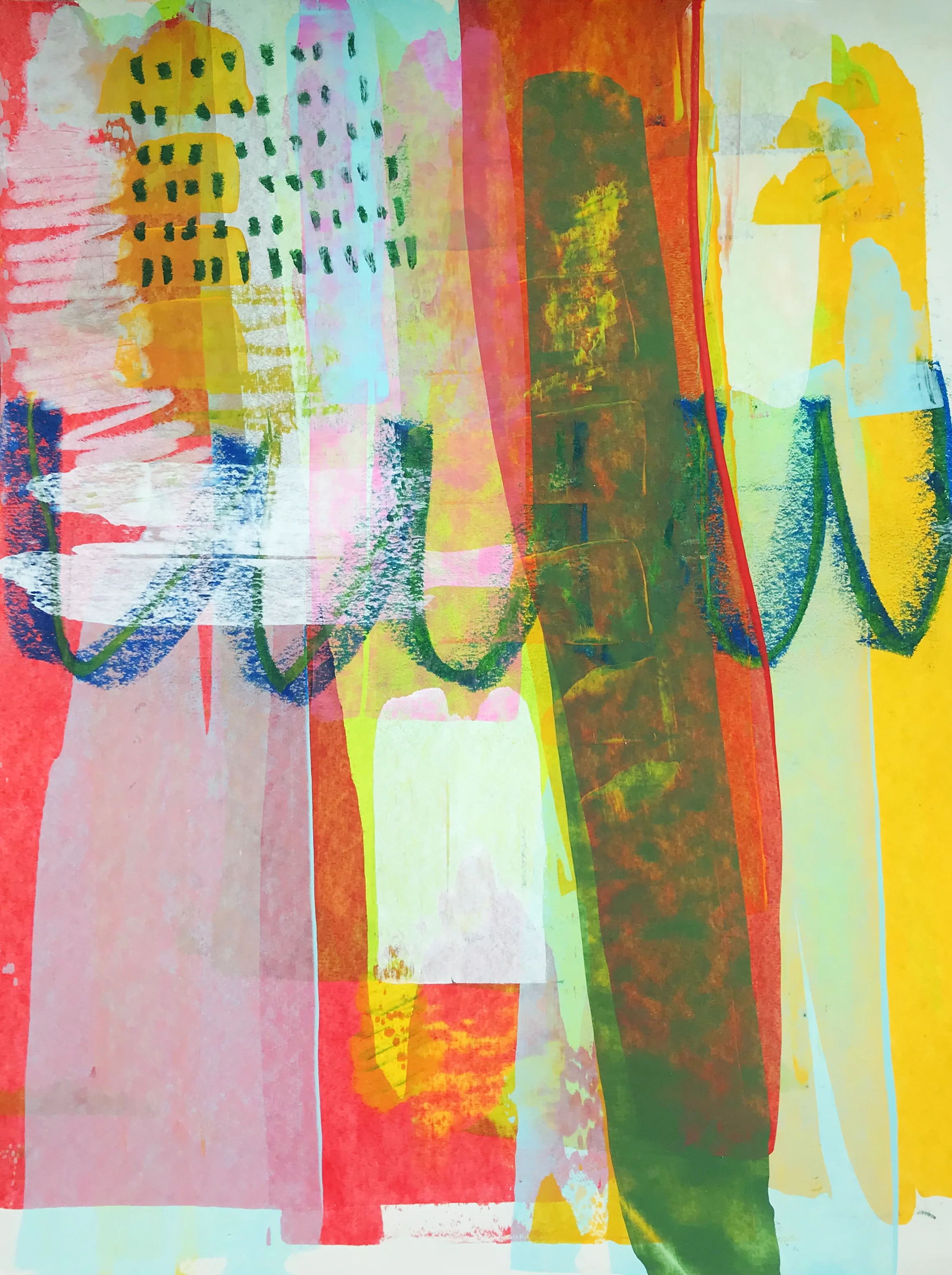 color play 23 (2017), watercolor, acrylic, pastel on watercolor paper 16 x 20
