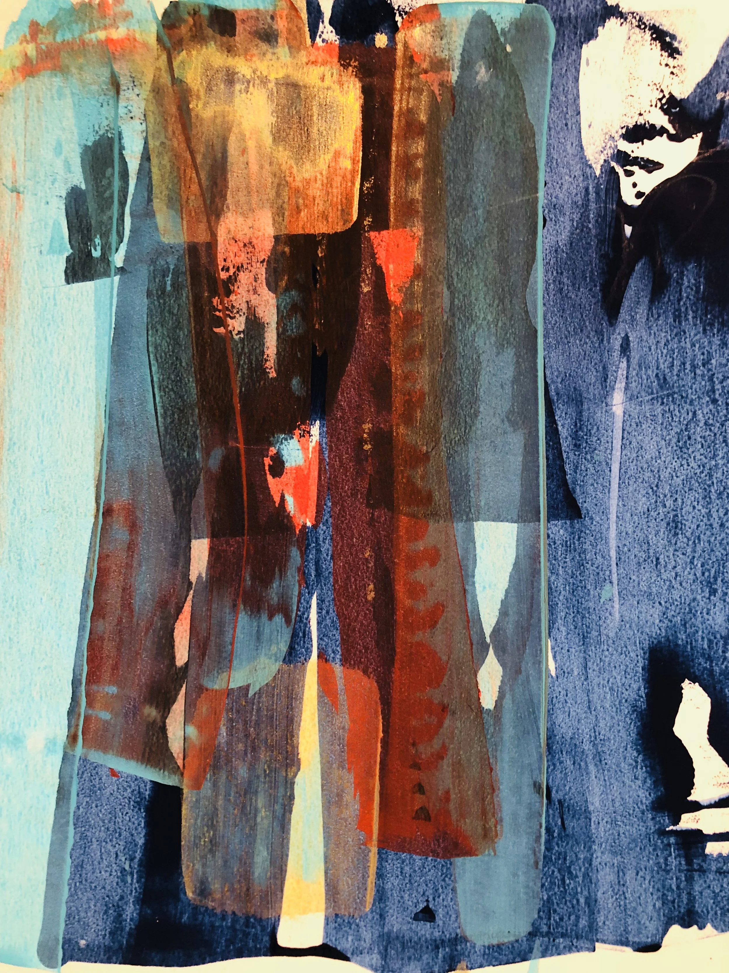 La Mer 1 (2018) watercolor, acrylic, pastel on watercolor paper 16 x 20