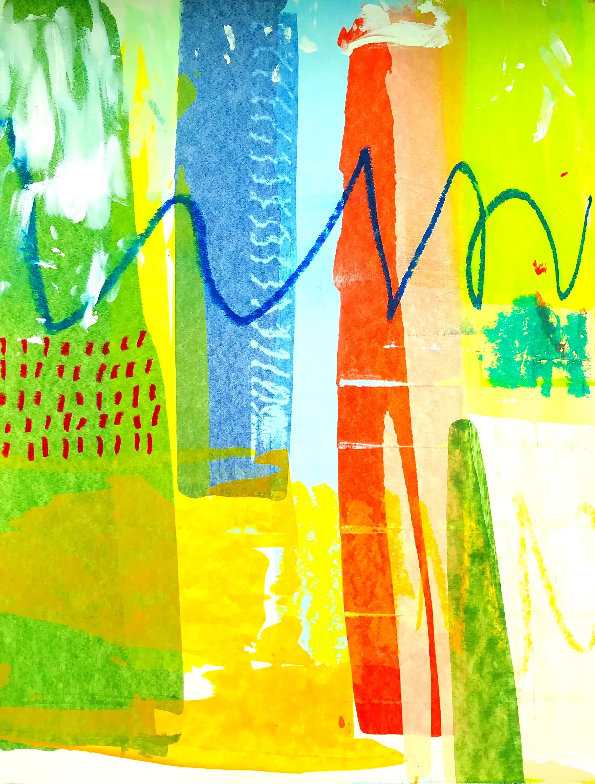 color play 35 (2017), watercolor, acrylic, pastel on watercolor paper 16 x 20