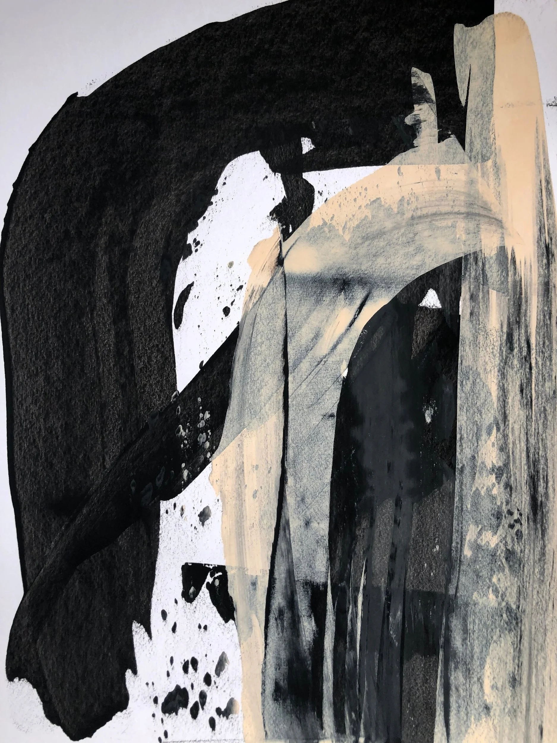 Kumulipo 6 (2019) acrylic on watercolor paper 16 x 20