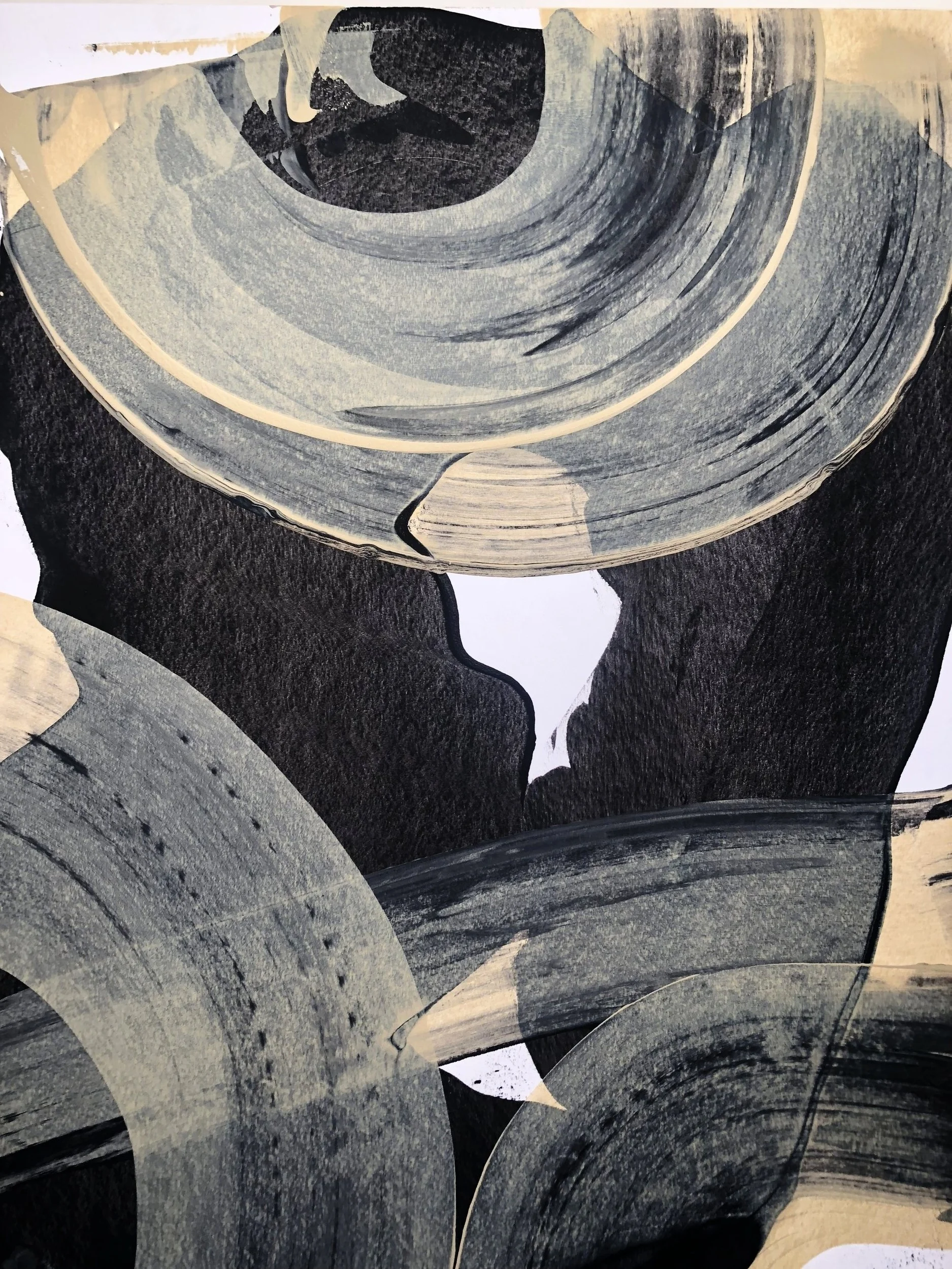 Kumulipo 3 (2019) acrylic on watercolor paper 16 x 20