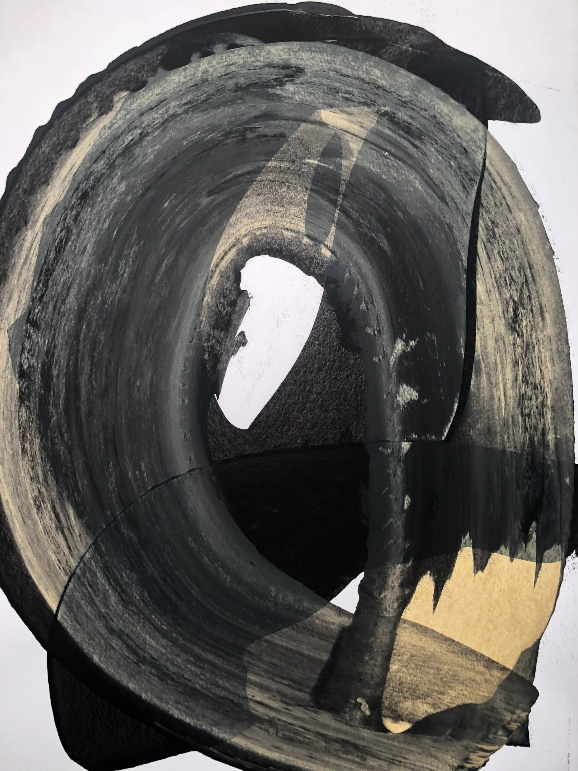 Kumulipo 4  (2019) acrylic on watercolor paper 16 x 20