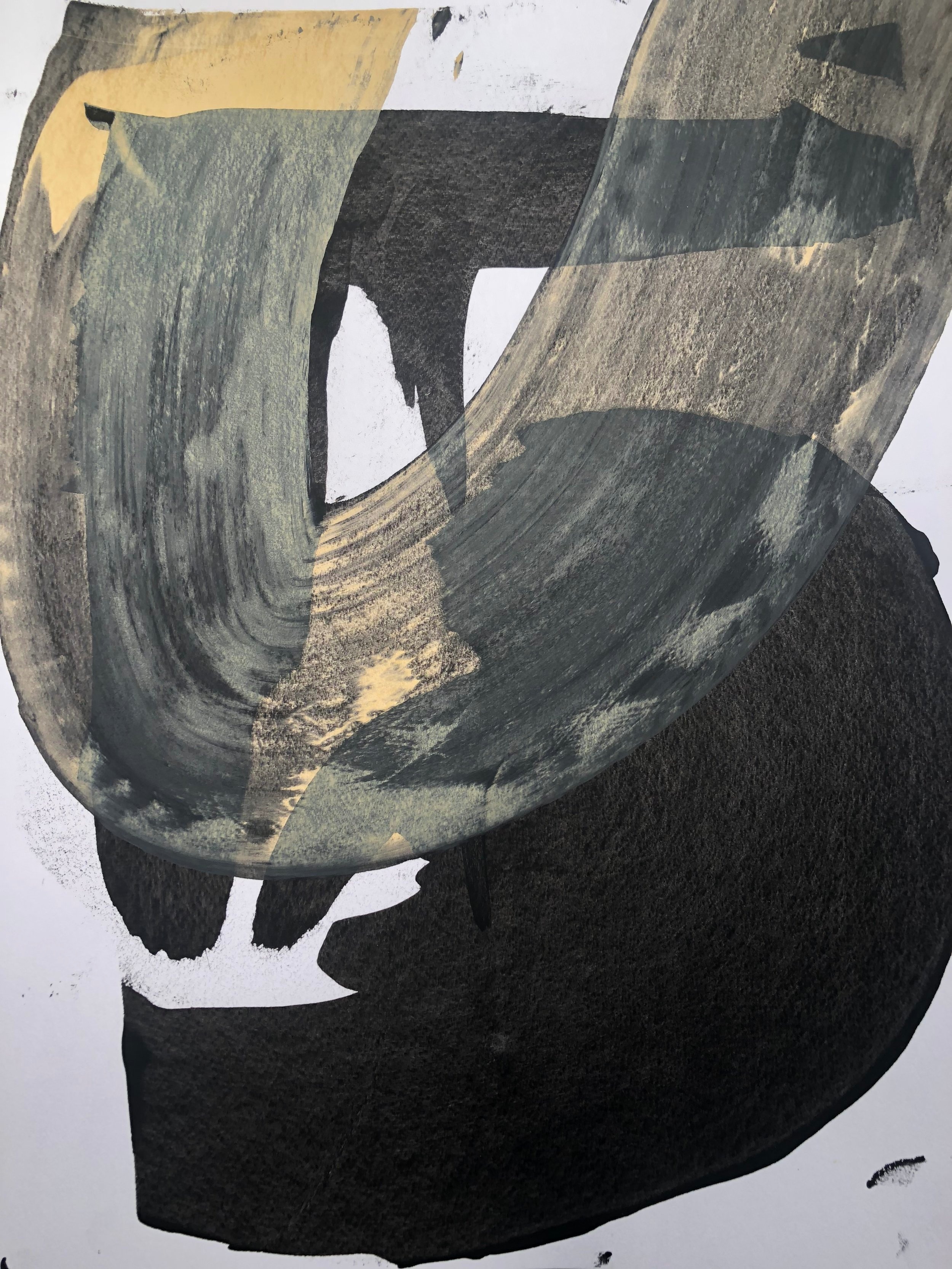 Kumulipo 12 (2019) acrylic on watercolor paper 16 x 20