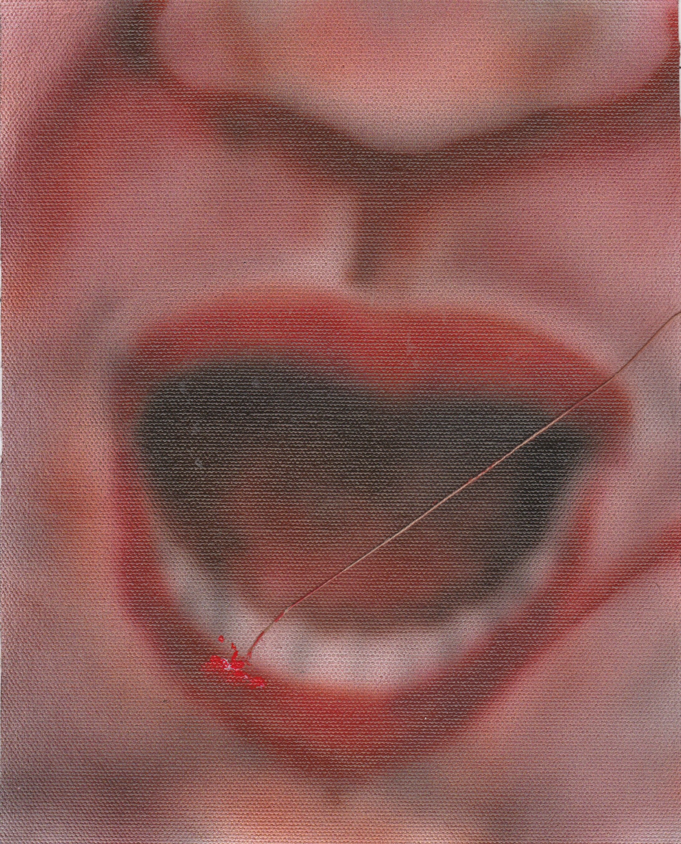 money dream - 2020 - acrylic and string on canvas - 8x10in