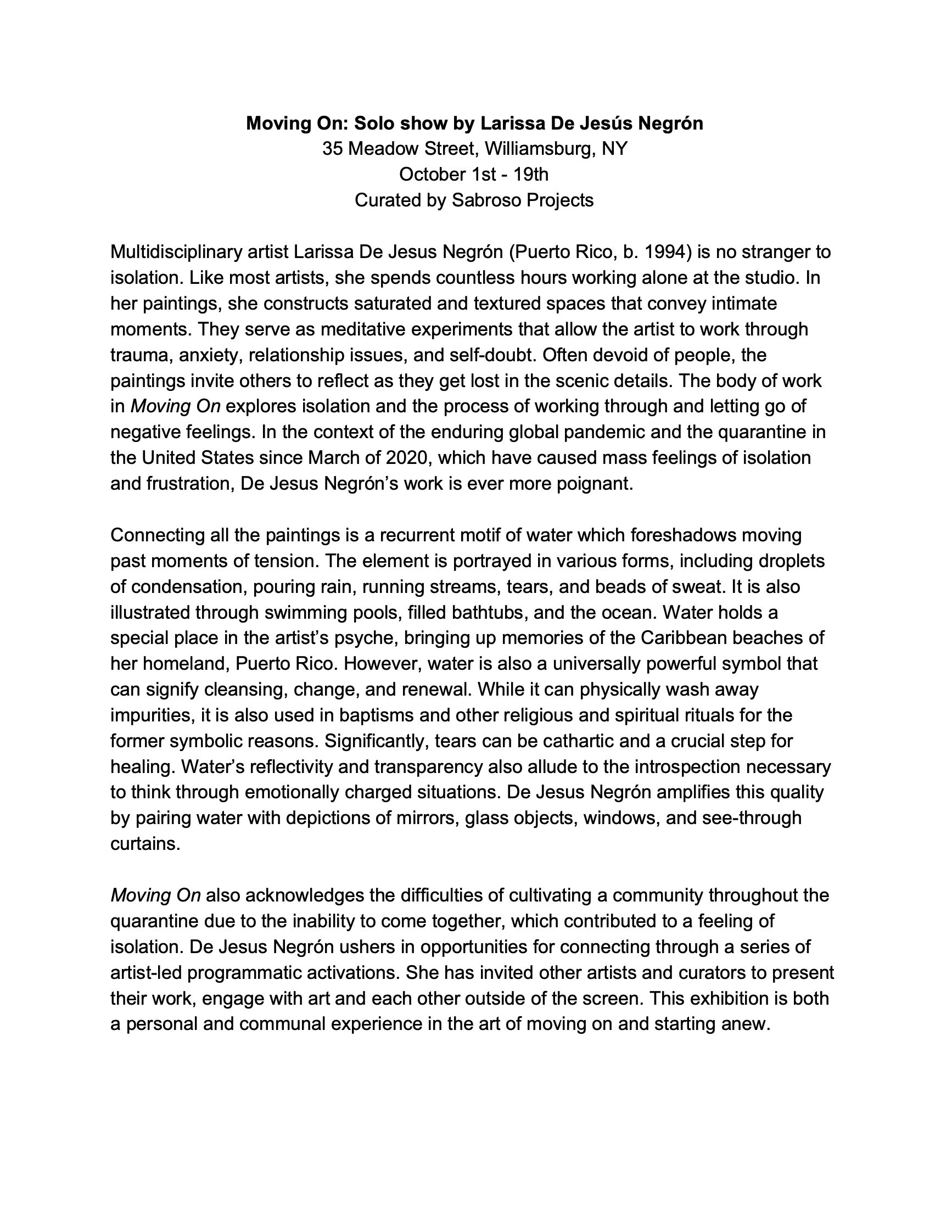 Essay by: Angelik Vizcarrondo-Laboy (Curator)