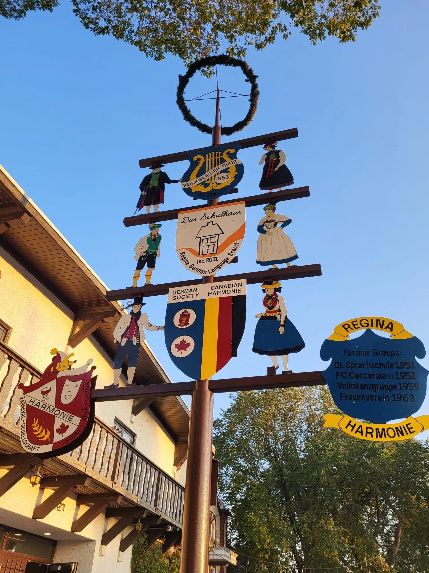 The Mai Pole was refreshed for the Regina German Club's 70th Anniversary