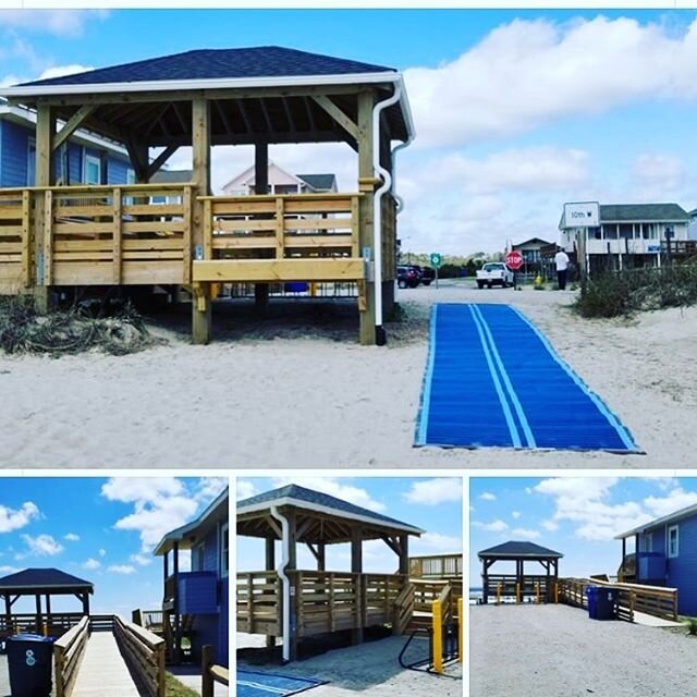 Grateful for these accessible beach locations on #oakislandnc - everyone deserves a day at the beach! #accessforall #beachday #brunswickbeaches ☀️🌊🐋