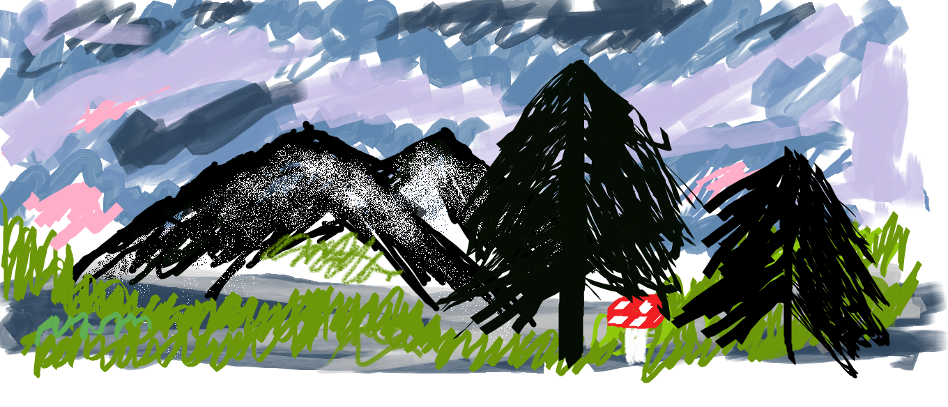 “Toadstool and Mountain Study 1” - Paul Lingertat