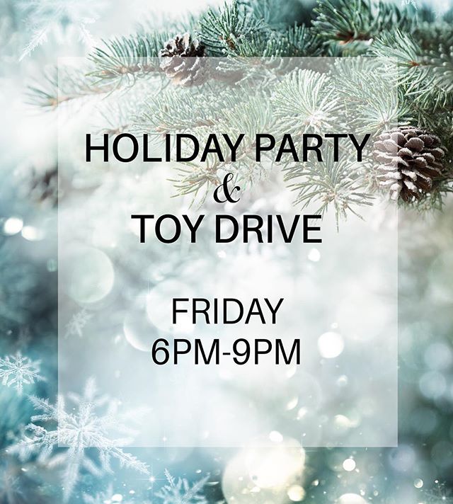 Join us tonight !!! 6-9PM for our Holiday party + foster care toy drive during the Christmas tree light ceremony. Everyone is welcome. Can&rsquo;t wait to see everyone there! 🎄A link to the event page is in our bio above. ❄️
