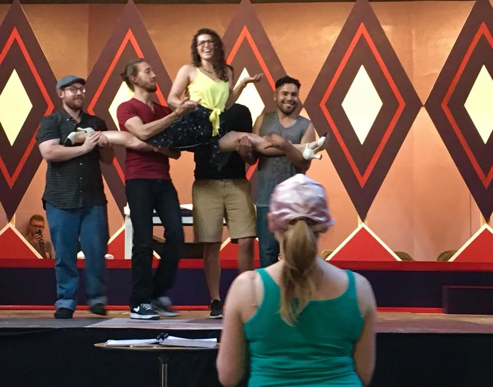 Rehearsing for La Gazzetta with Pacific Opera Project