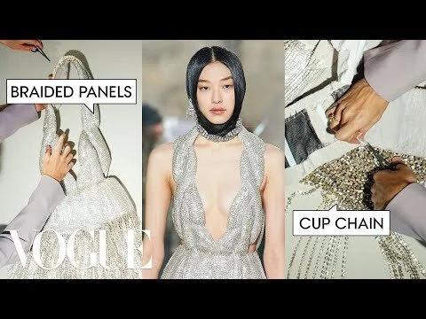 Deconstructing a $30,000 Crystal Embroidered Dress | Vogue