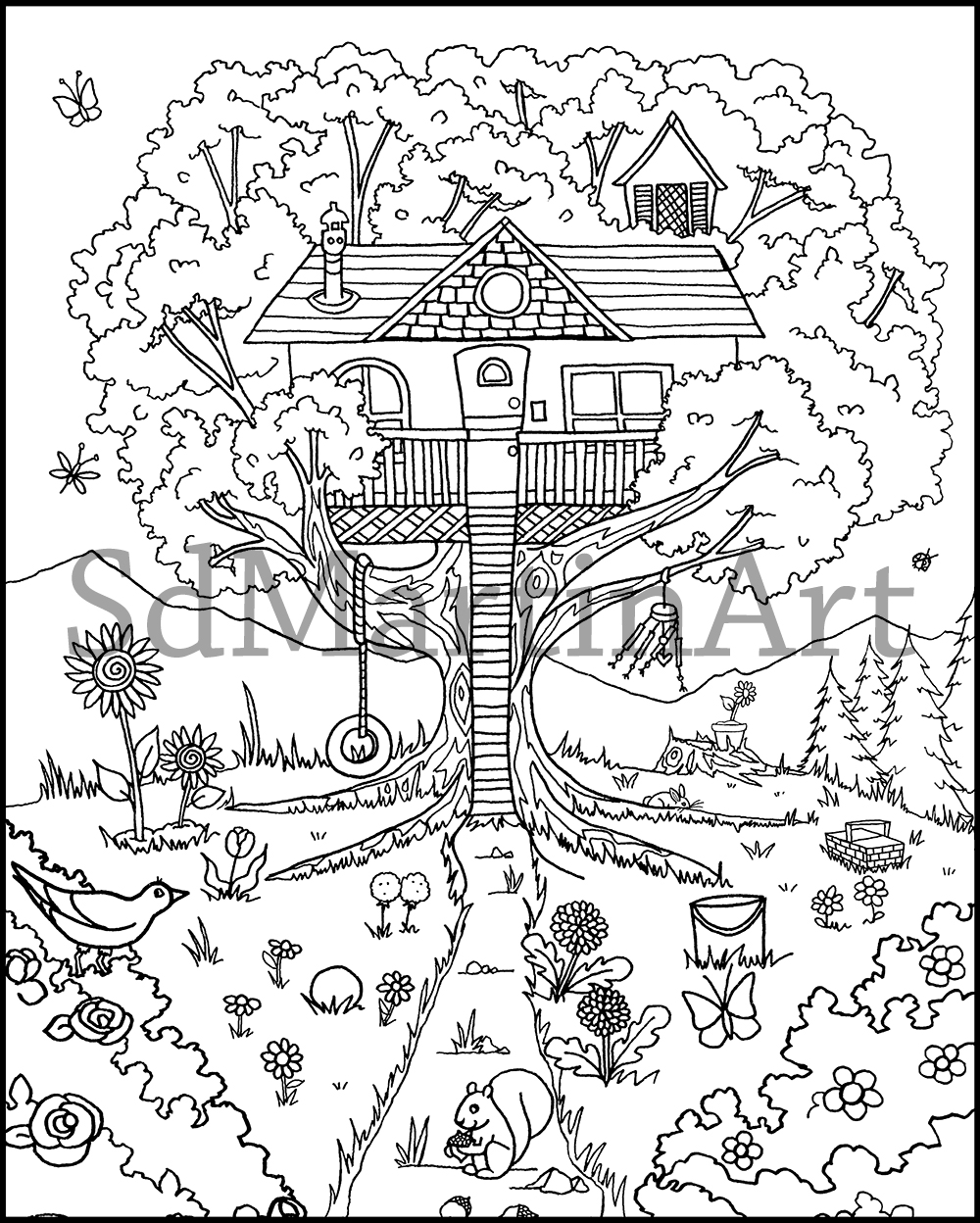SdMartinArt_Tree House_Coloring Page_LR PRVW IMG.jpg
