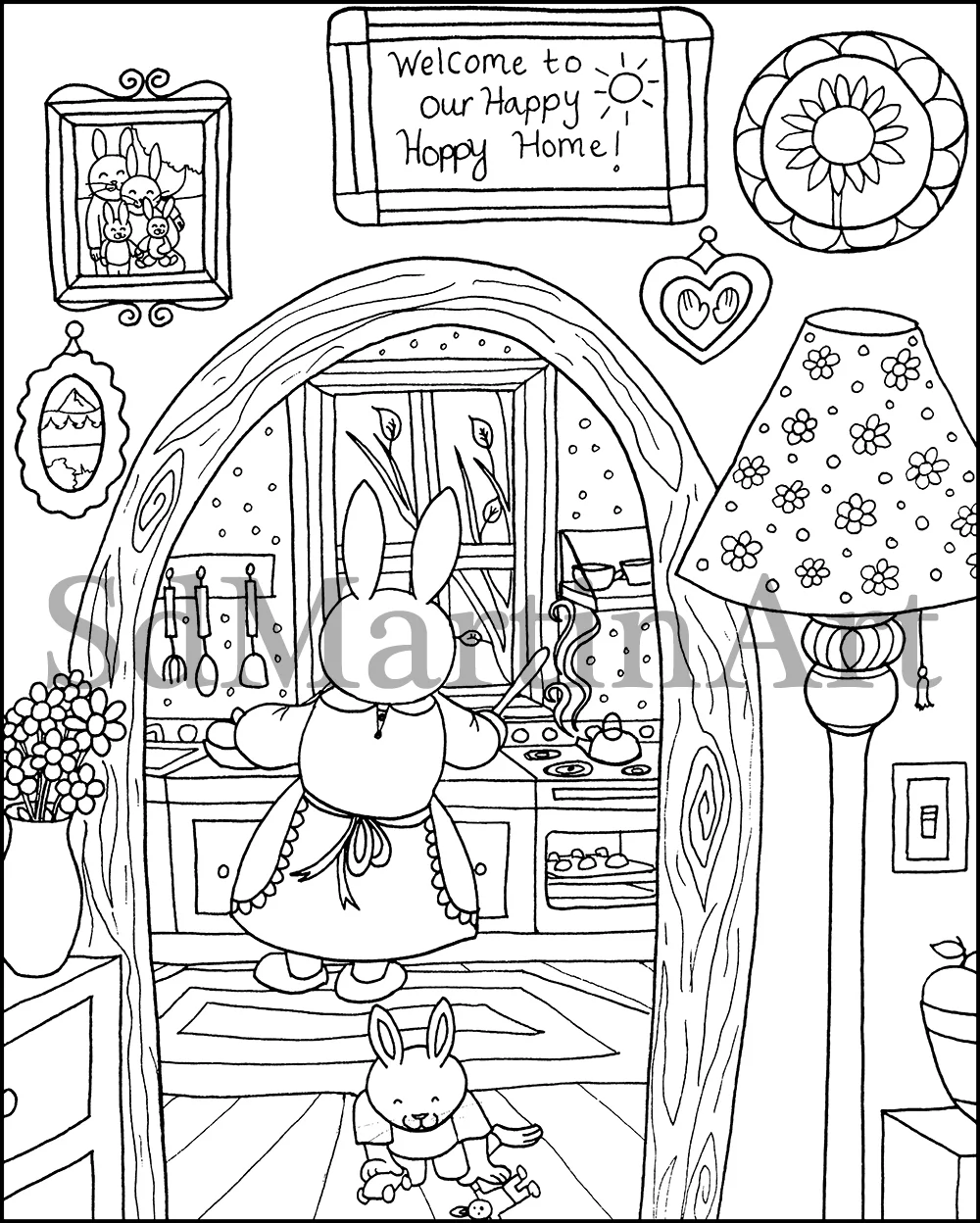 SdMartinArt_StorybookRabbitHome_Coloring Page PRVW IMG with WM.jpg
