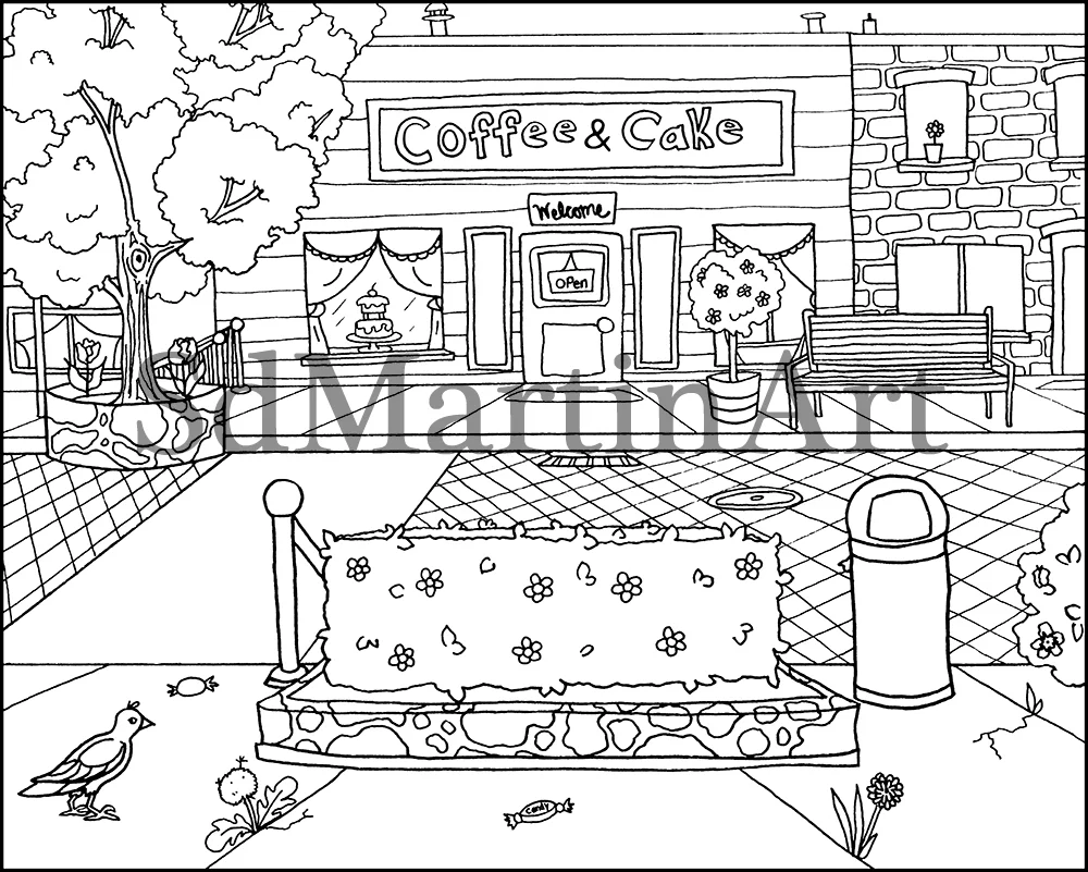 SdMartinArt_Downtown Coffee Shop_BW Coloring Page_PRVW IMG.jpg