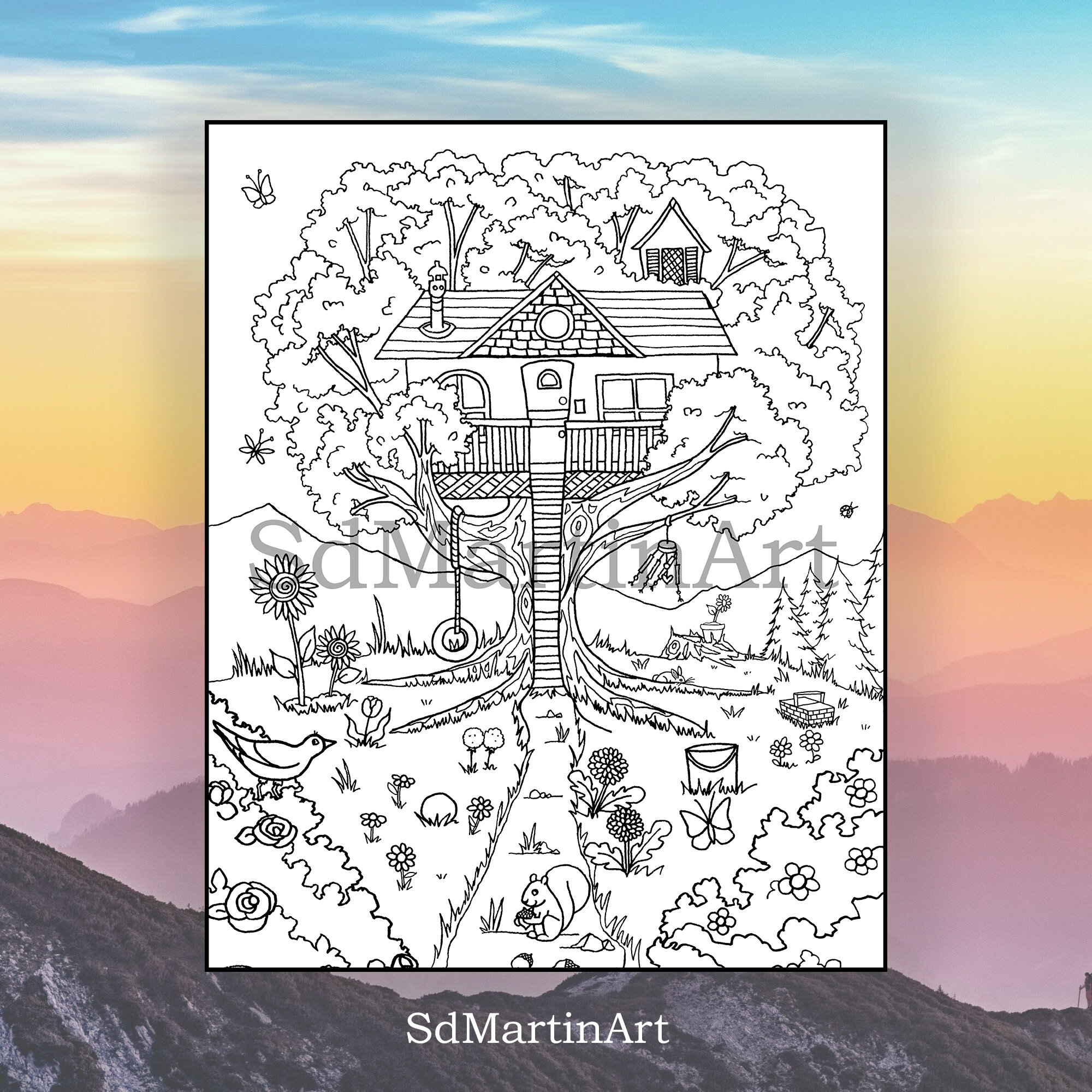 SdMartinArt_Tree House_Coloring Page_NEW Canva PRVW IMG with WM.jpg