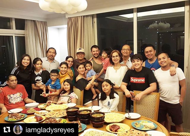 Until next time, Ms. Gladys and Family! :)
.
Repost from @iamgladysreyes &ldquo;Fathers Day Dinner at the Penthouse of @thelindensuites, our food fr. @thehappychefph&rdquo;