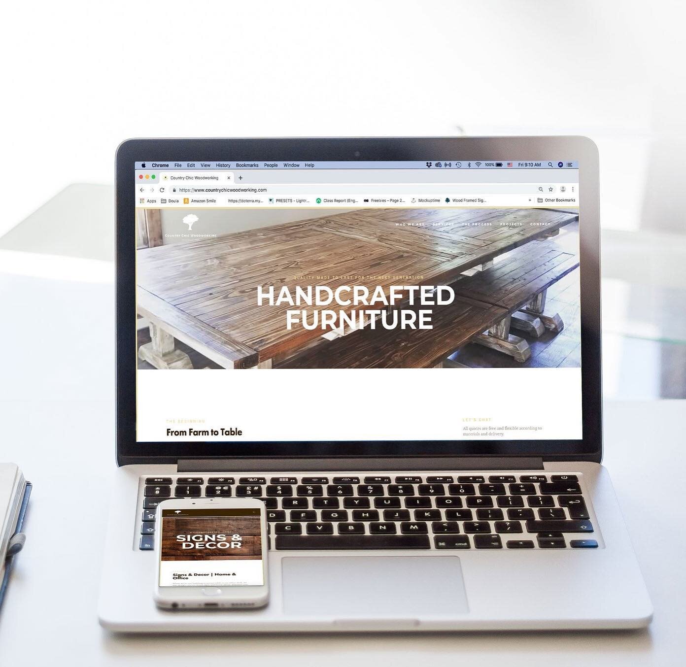 ✨I just wrapped up another web design for a new client! This client turned a dream into reality by doing some amazing, craftsmanship work with their hands! 👇
Be sure to follow them at @countrychicwoodworking and check out their brand new website at 