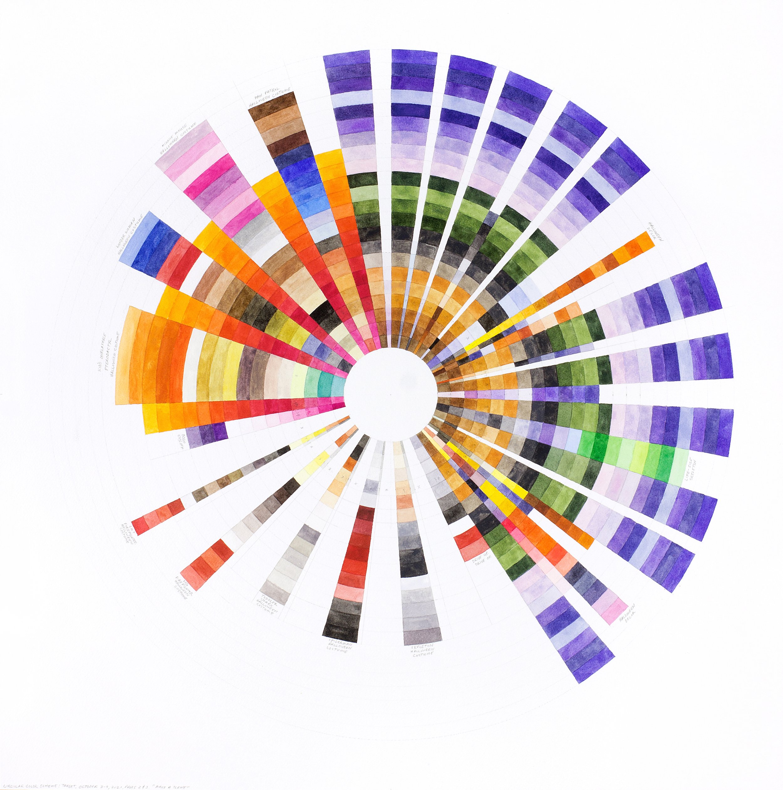 Circular Color Scheme: Target, October 3-9, 2021, Pages 2 &amp; 3. “Make A Scene”