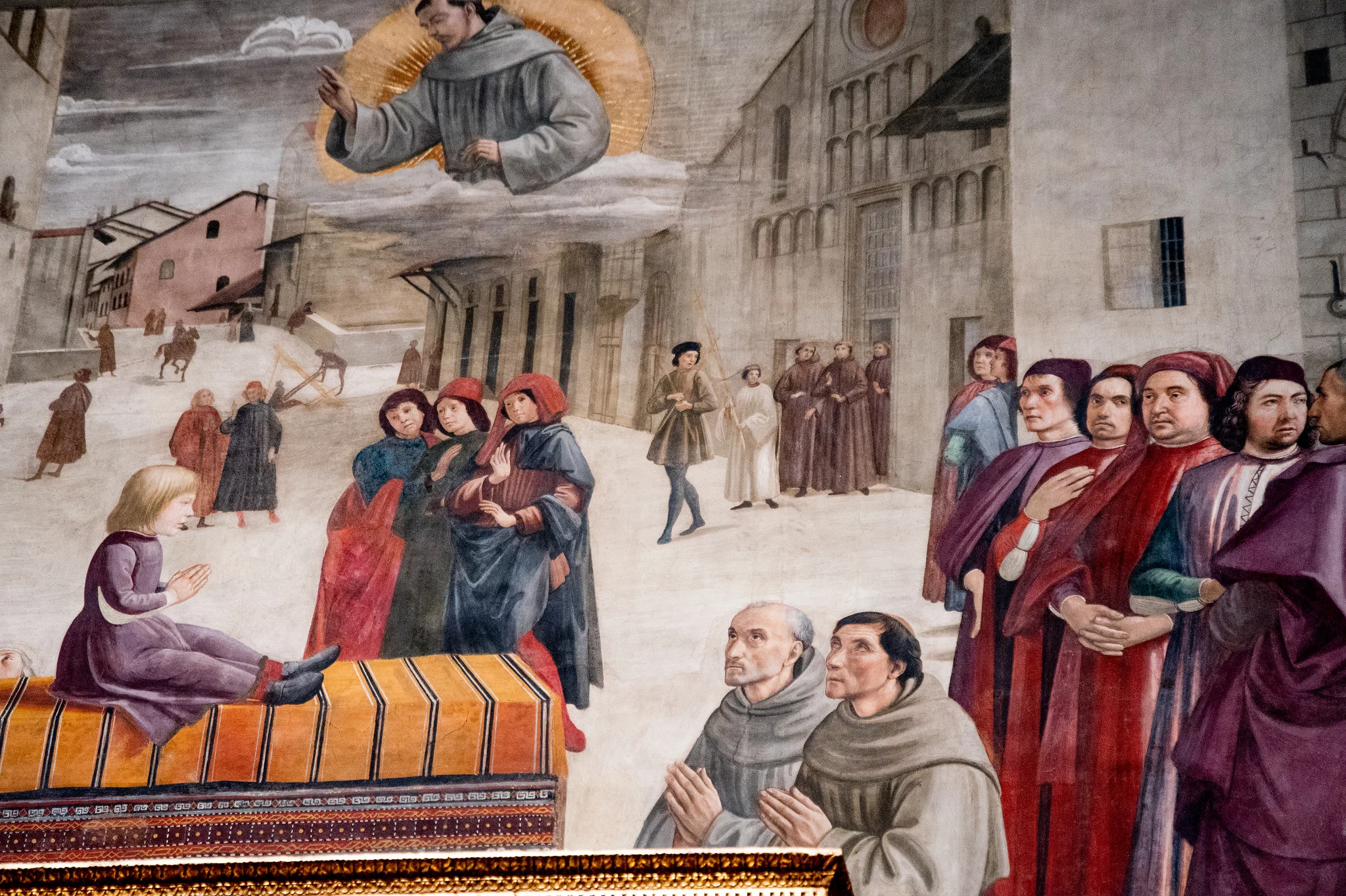 Miracle of St Francis in resuscitating a boy who had fallen from Palazzo Spini.