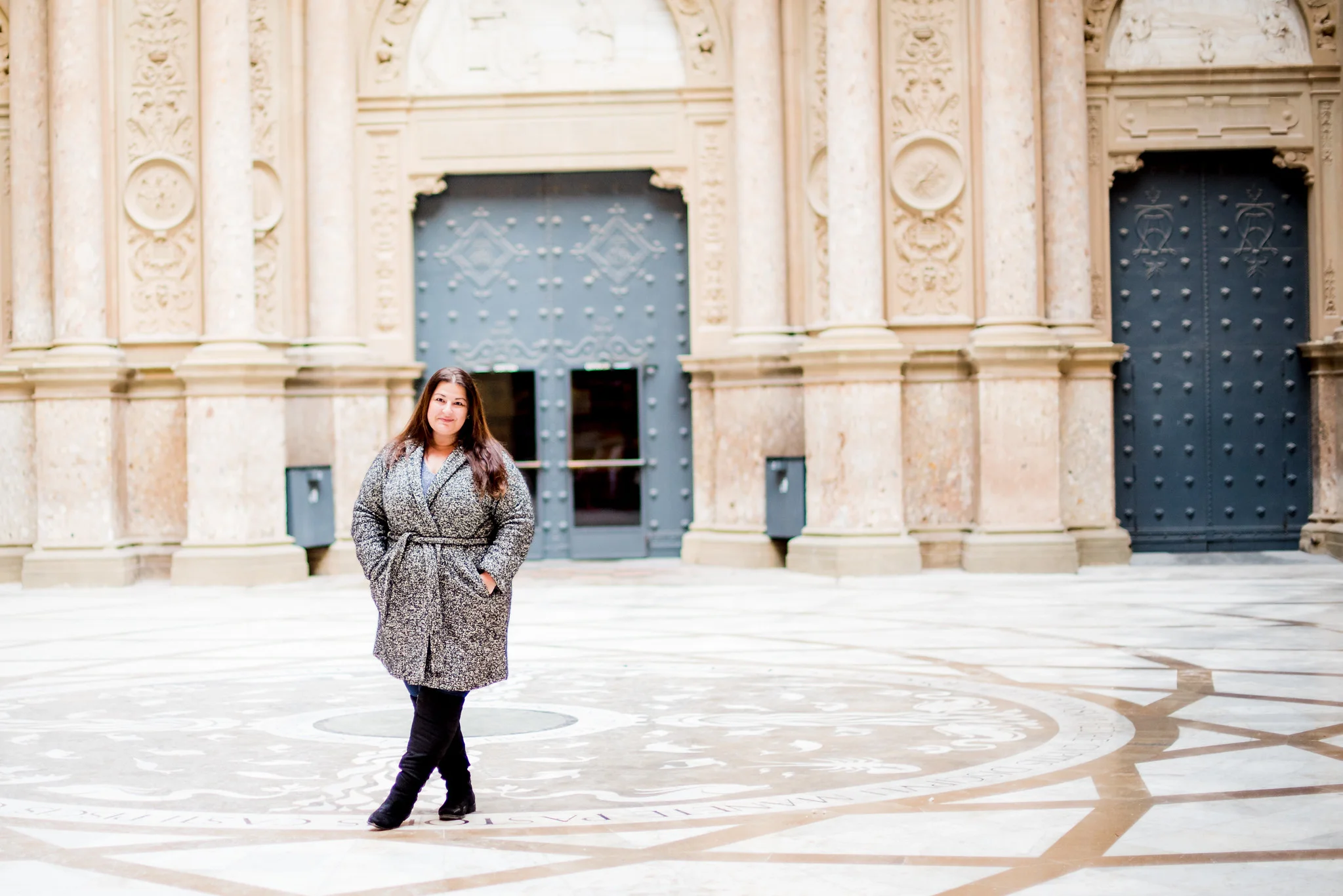 At the entrance to the Basilica