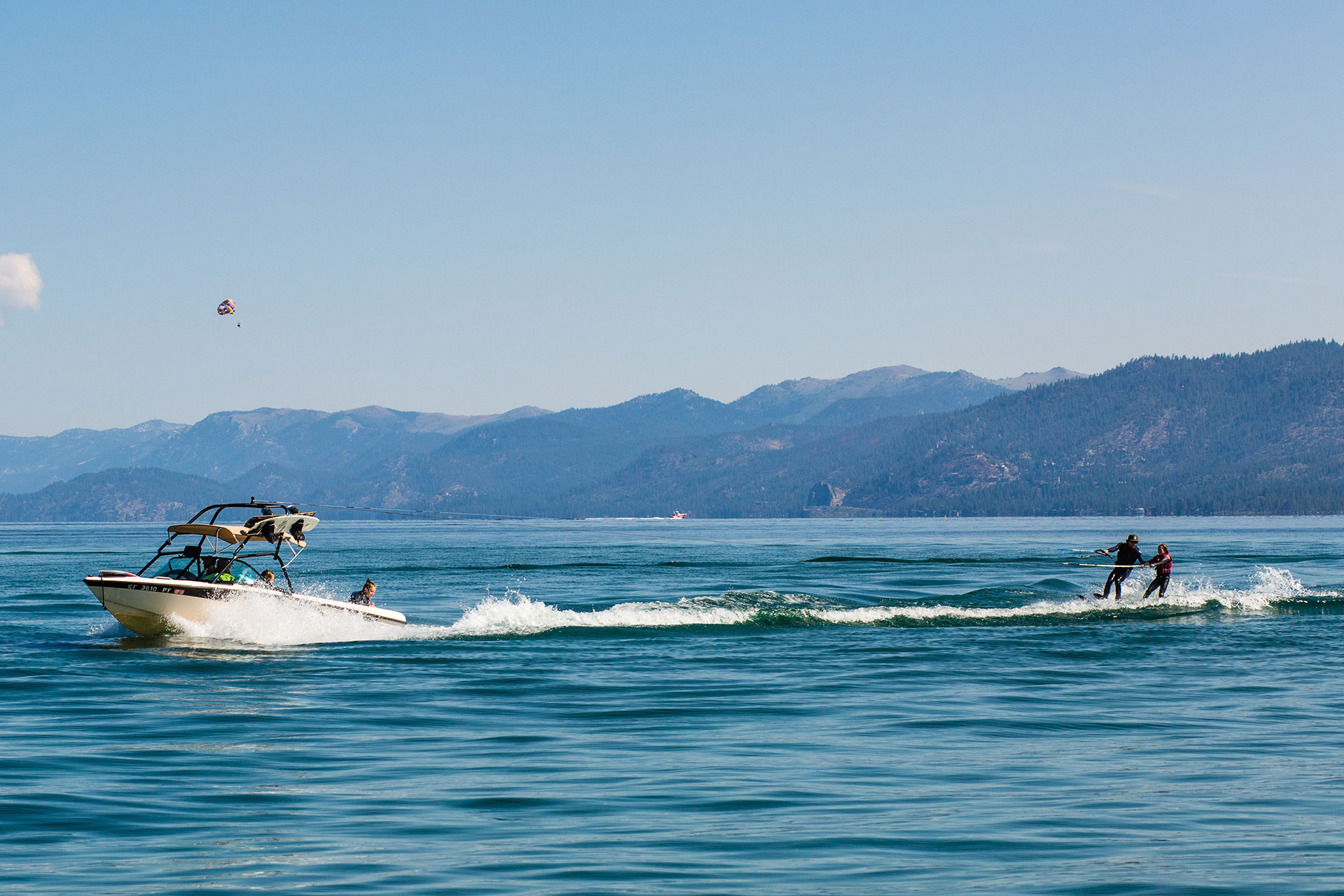 Water-ski lesson Lake Tahoe