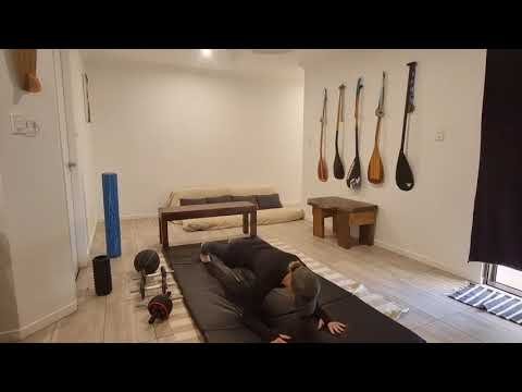 FRONT PLANK into R SIDE PLANK into FRONT PLANK into L SIDE PLANK