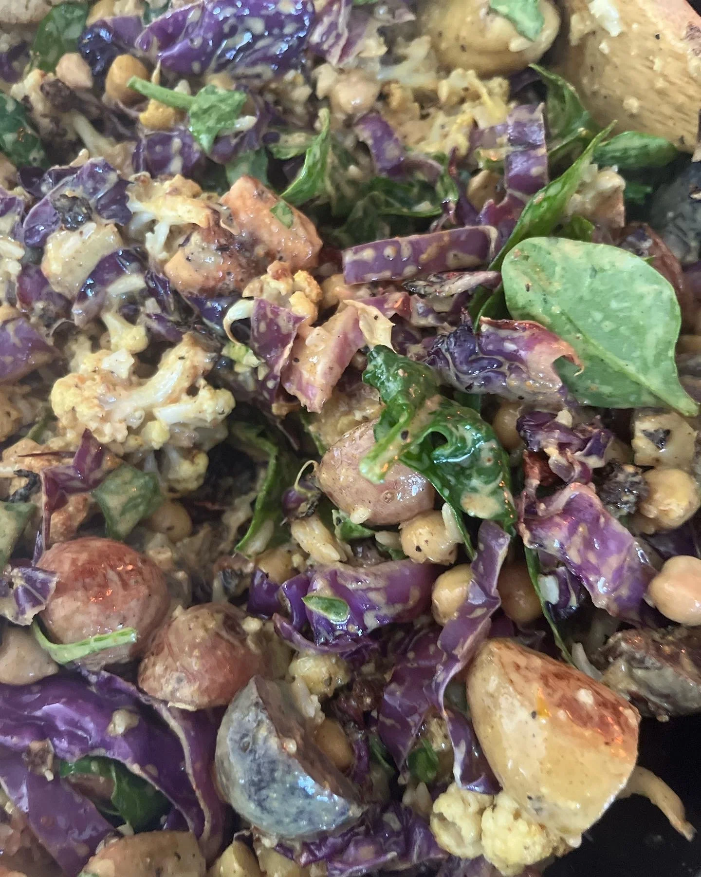 Roasted Cauliflower, Cabbage  Curry