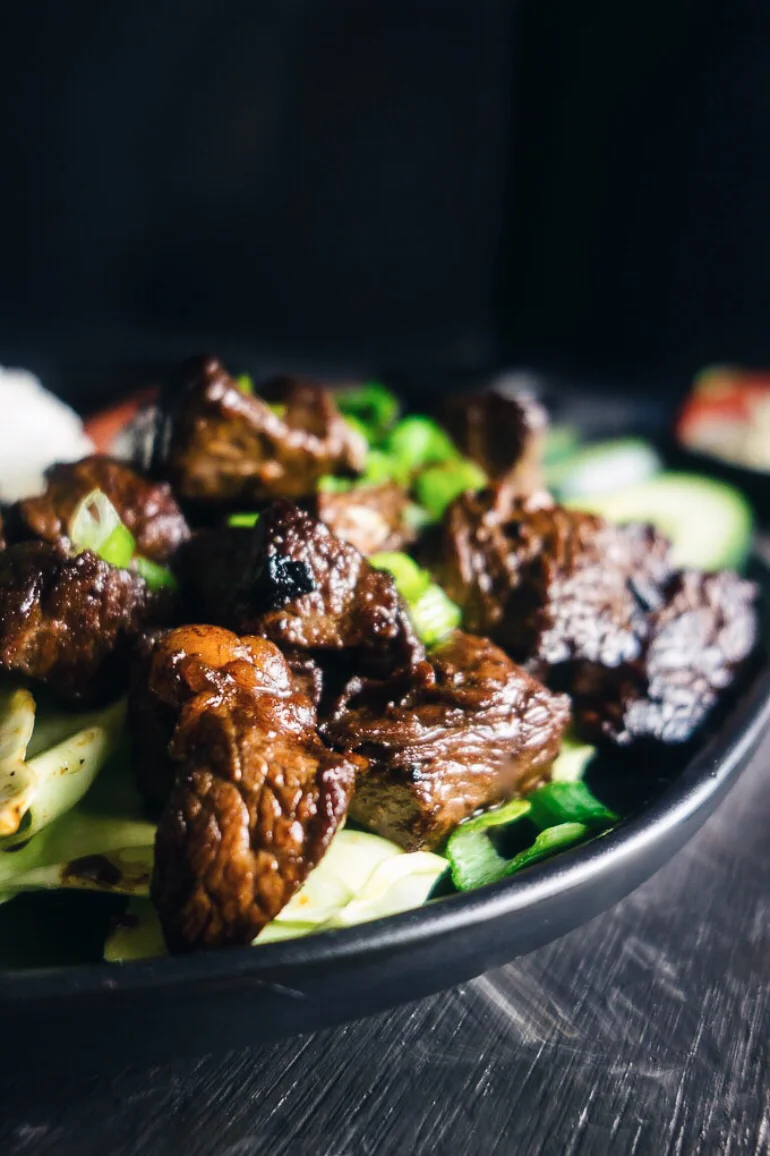 Shaken Steak Cubes
