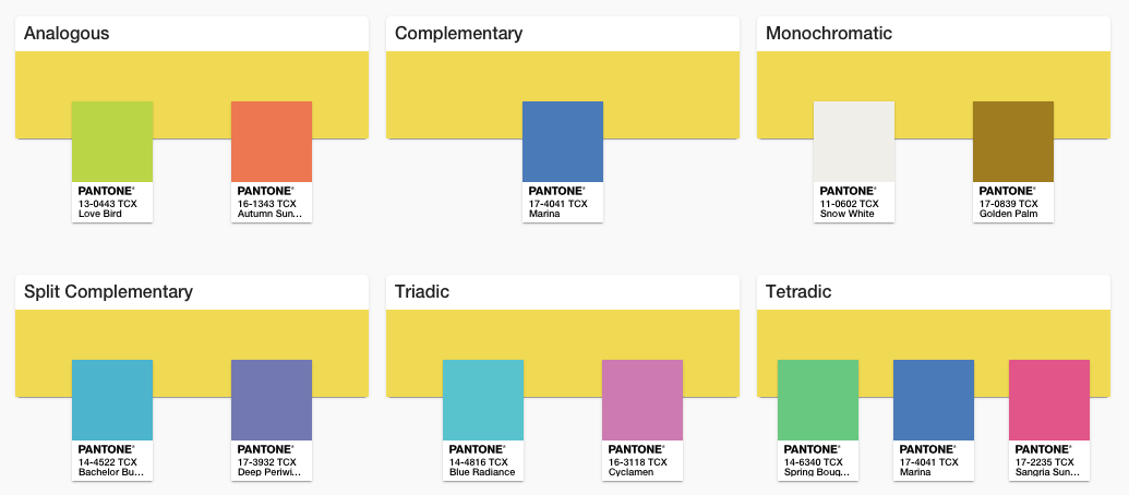Illuminating Yellow classic colour schemes