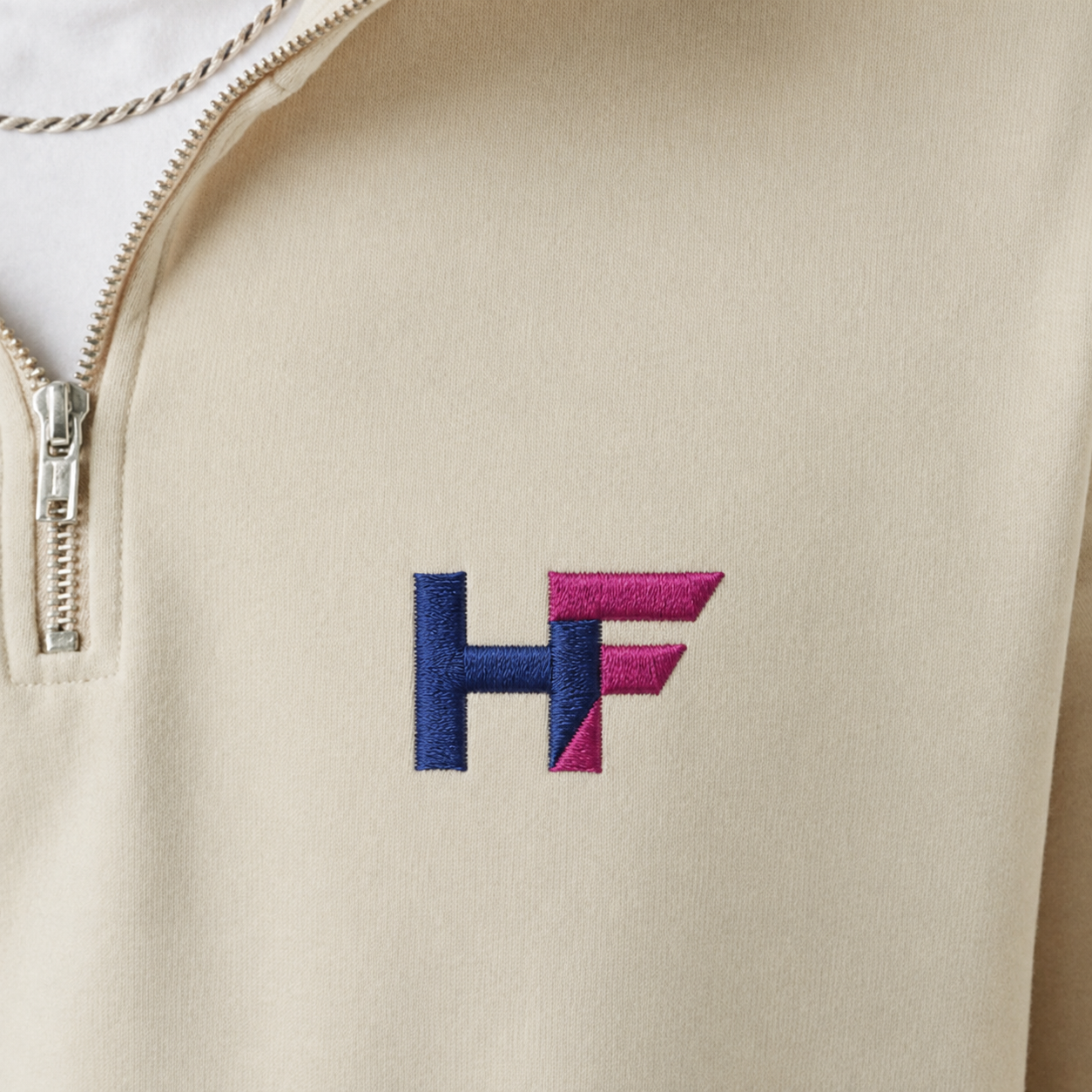 Cream Half-Zip Sweatshirt with HF Embroidery.png