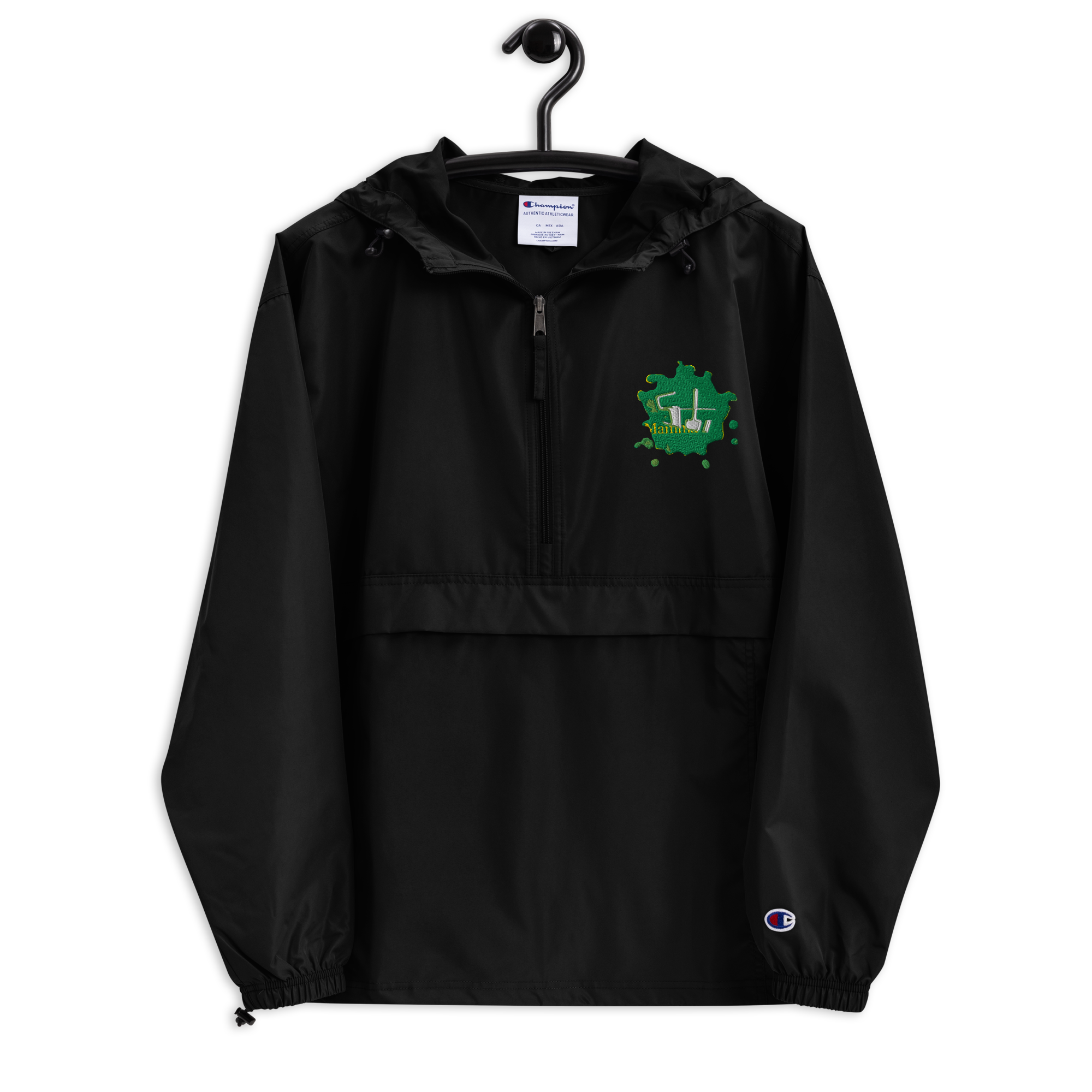 embroidered-champion-packable-jacket-black-front-6885402c47426.png