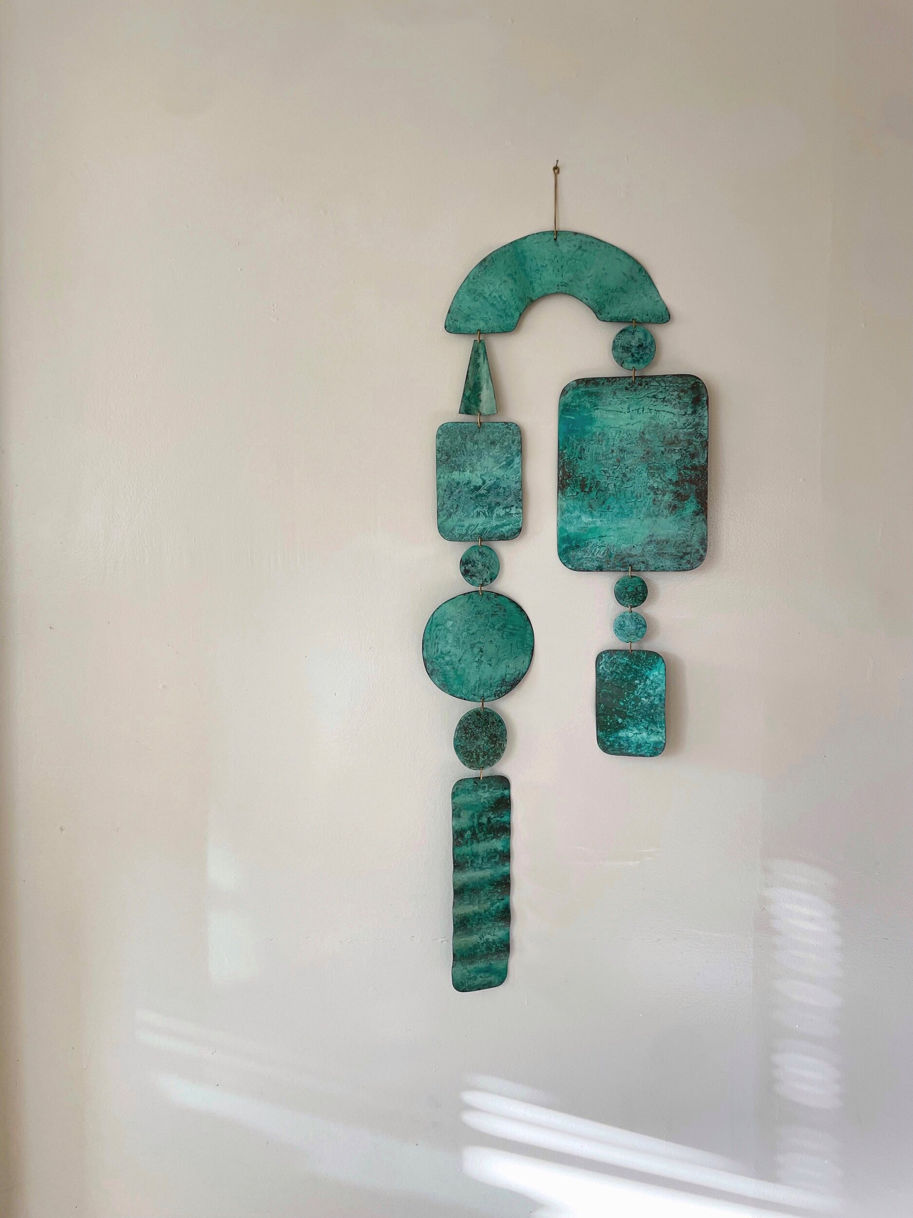 Earthy Verdigris Wall Hanging no. 69