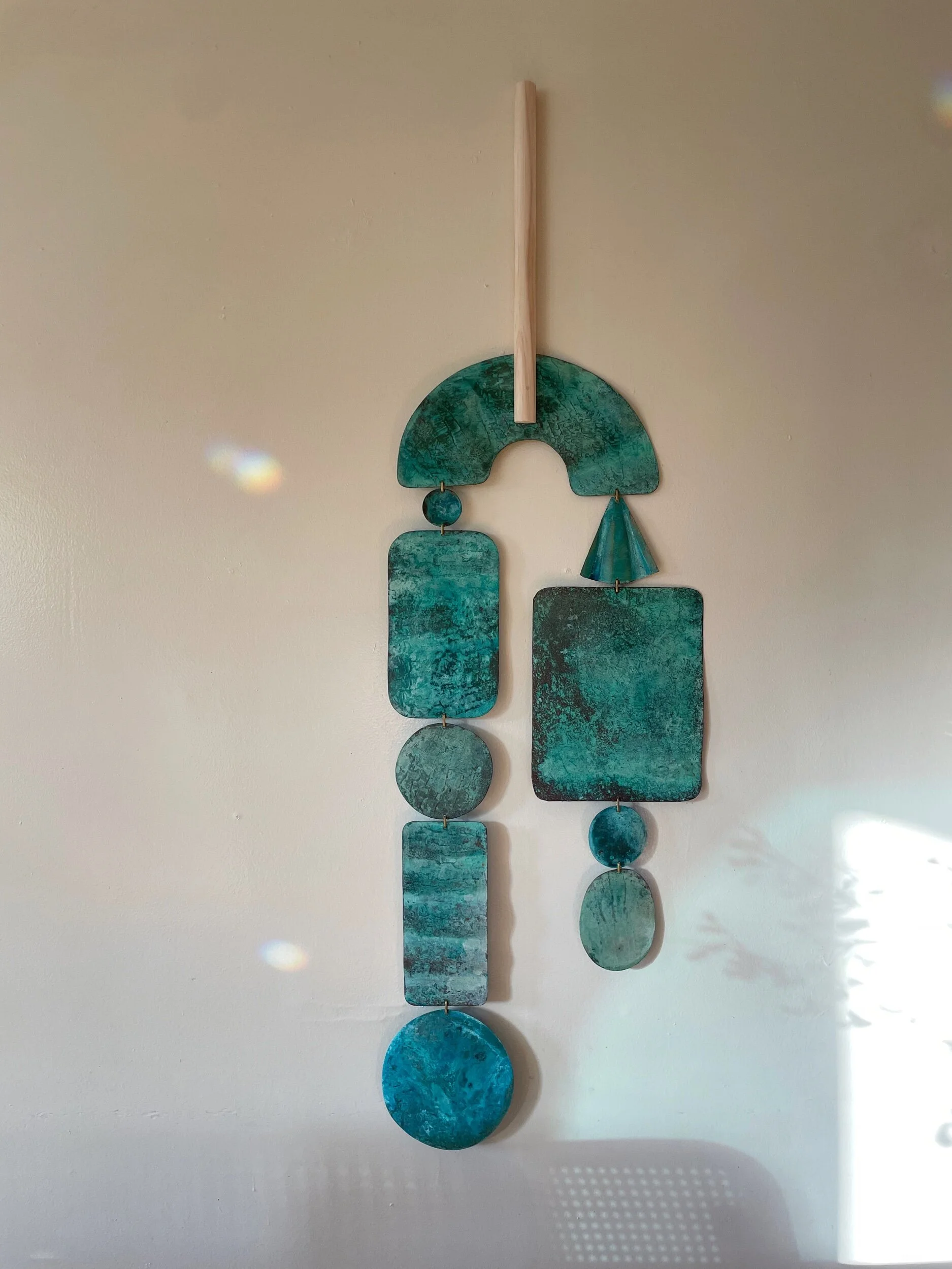 Earthy Verdigris Wall Hanging no. 65